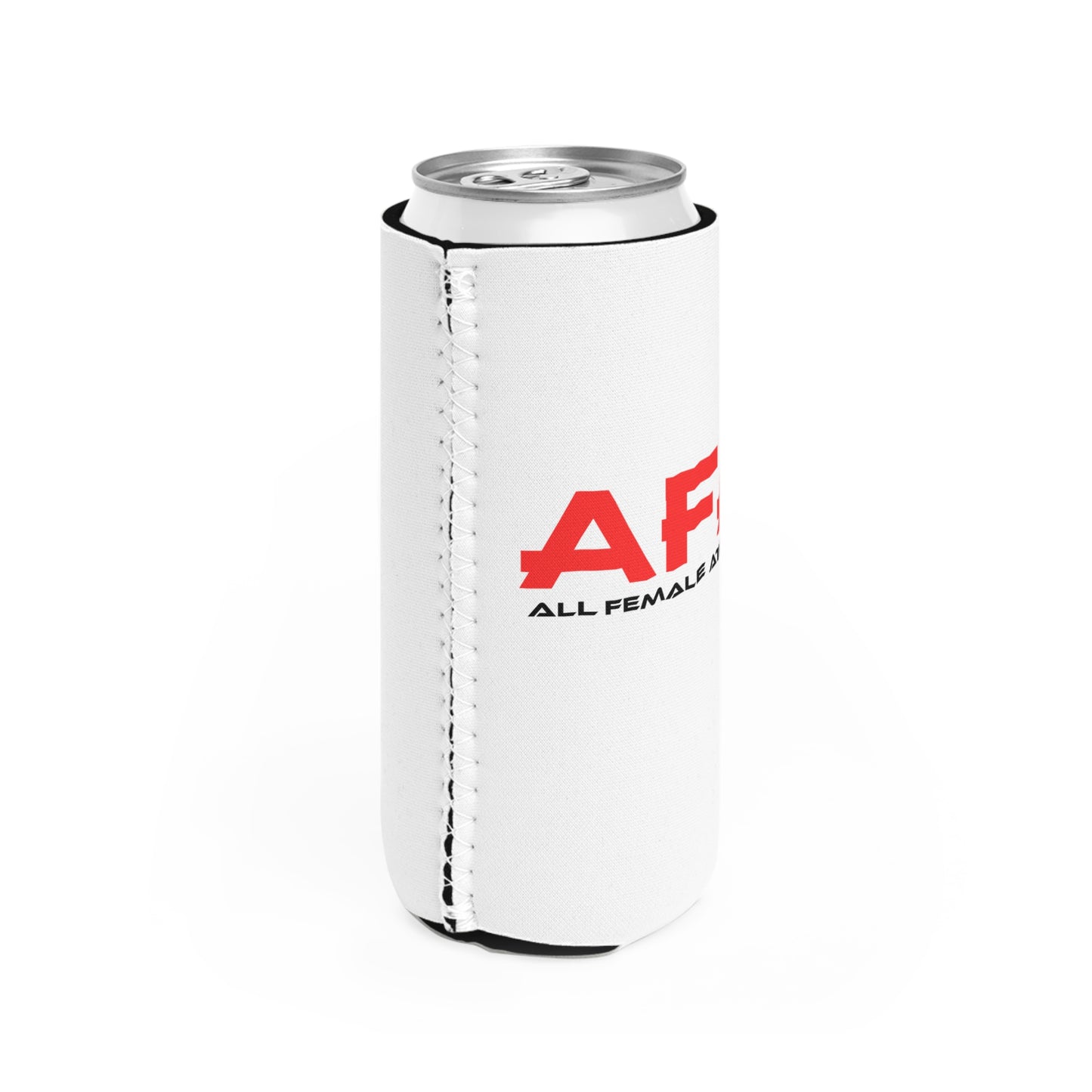Red and Black All Female Athlete Slim Can Koozie