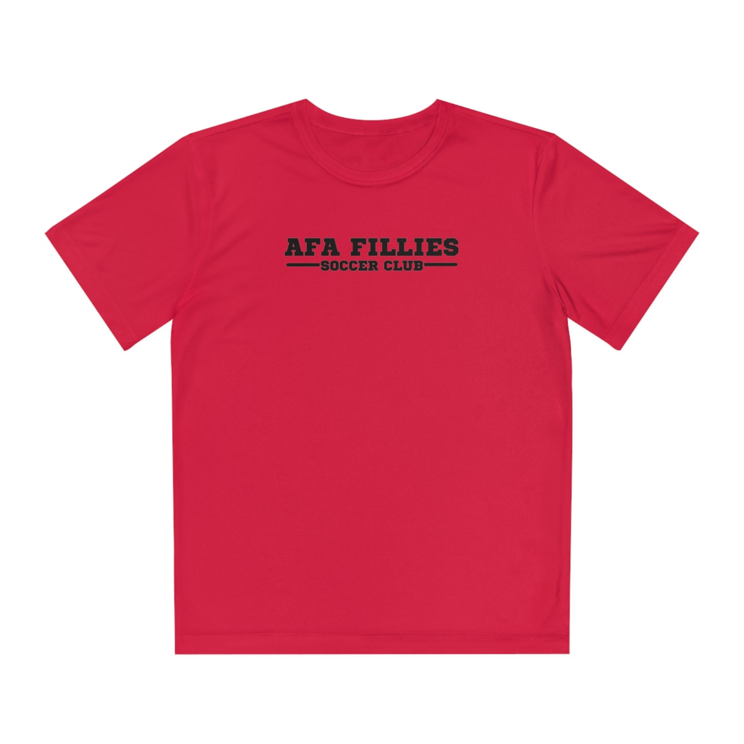 White AFA Fillies Youth Breathable PerformanceTee