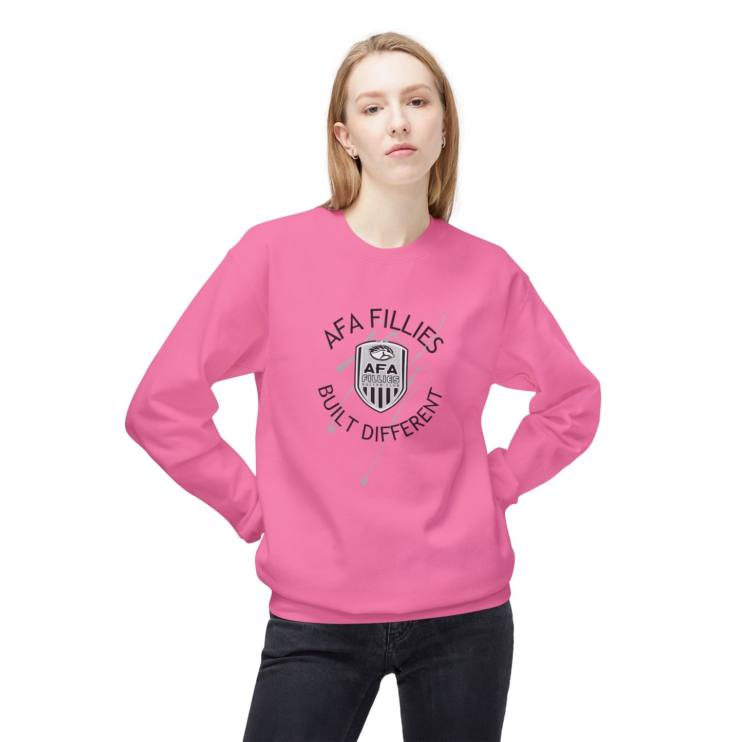 AFA Built Different Fleece Crewneck Sweatshirt for Sports Enthusiasts