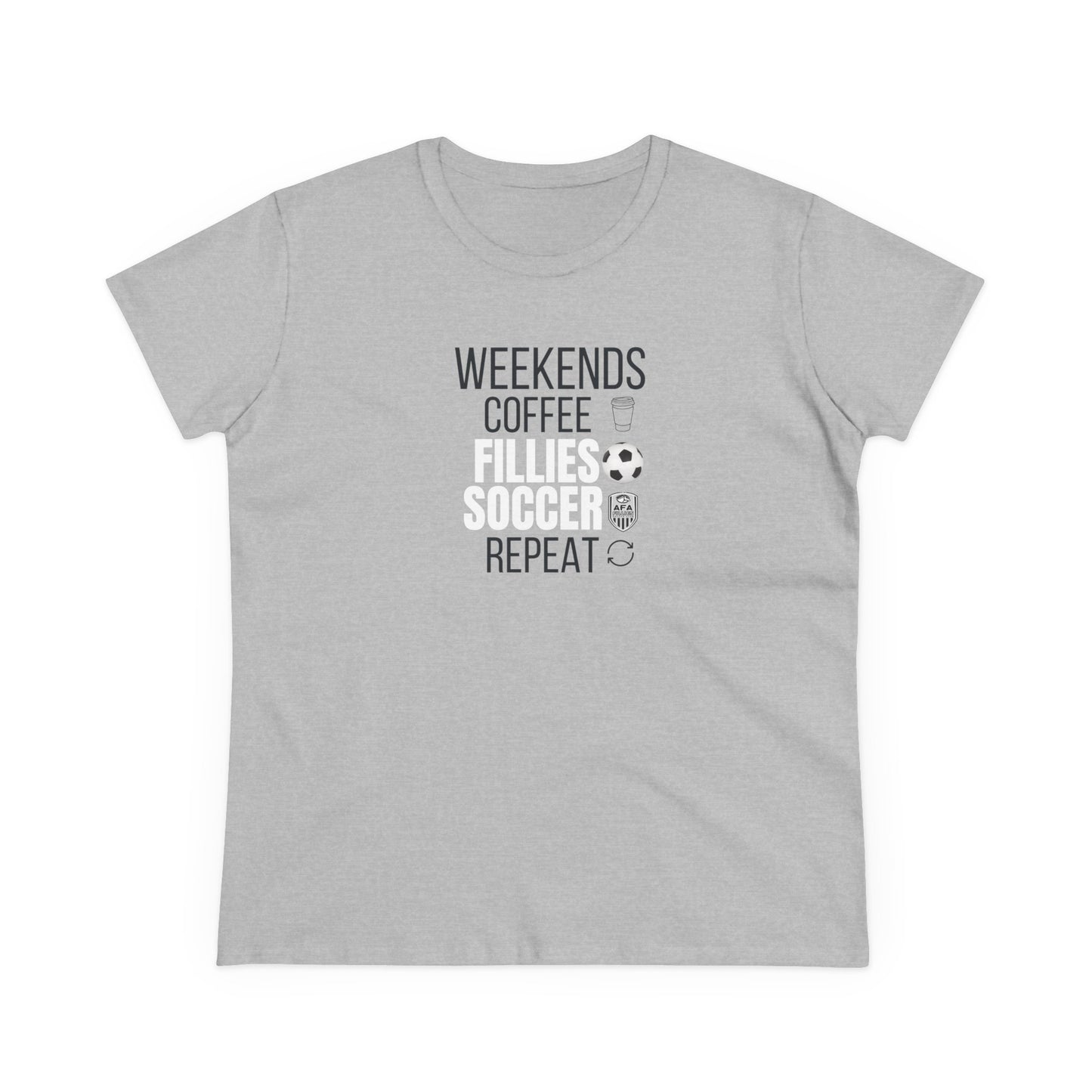 Weekends, Coffee, Fillies Soccer, Repeat Soccer Mom Tee