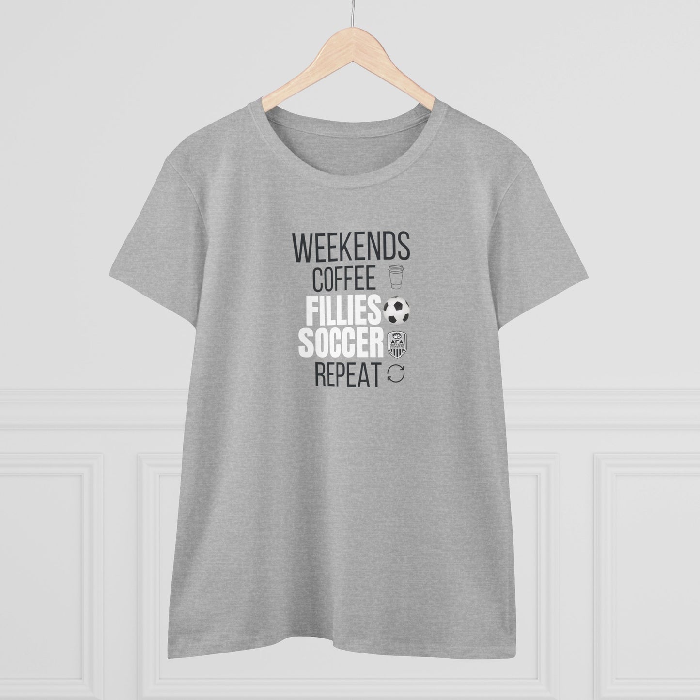 Weekends, Coffee, Fillies Soccer, Repeat Soccer Mom Tee