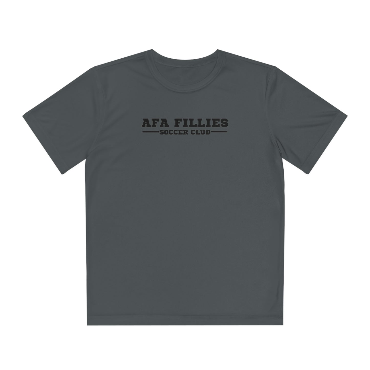 White AFA Fillies Youth Breathable PerformanceTee