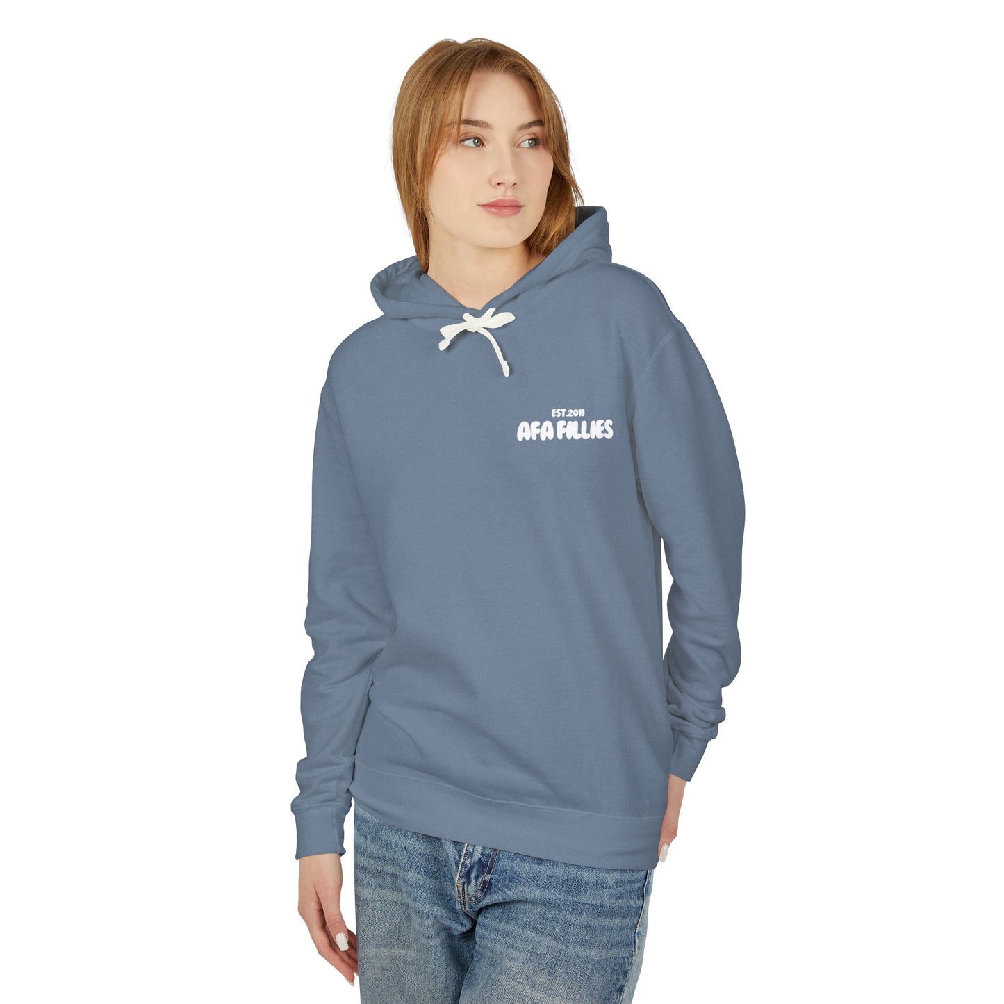 AFA Bubble Font Unisex Lightweight Hooded Sweatshirt-No Front Pocket