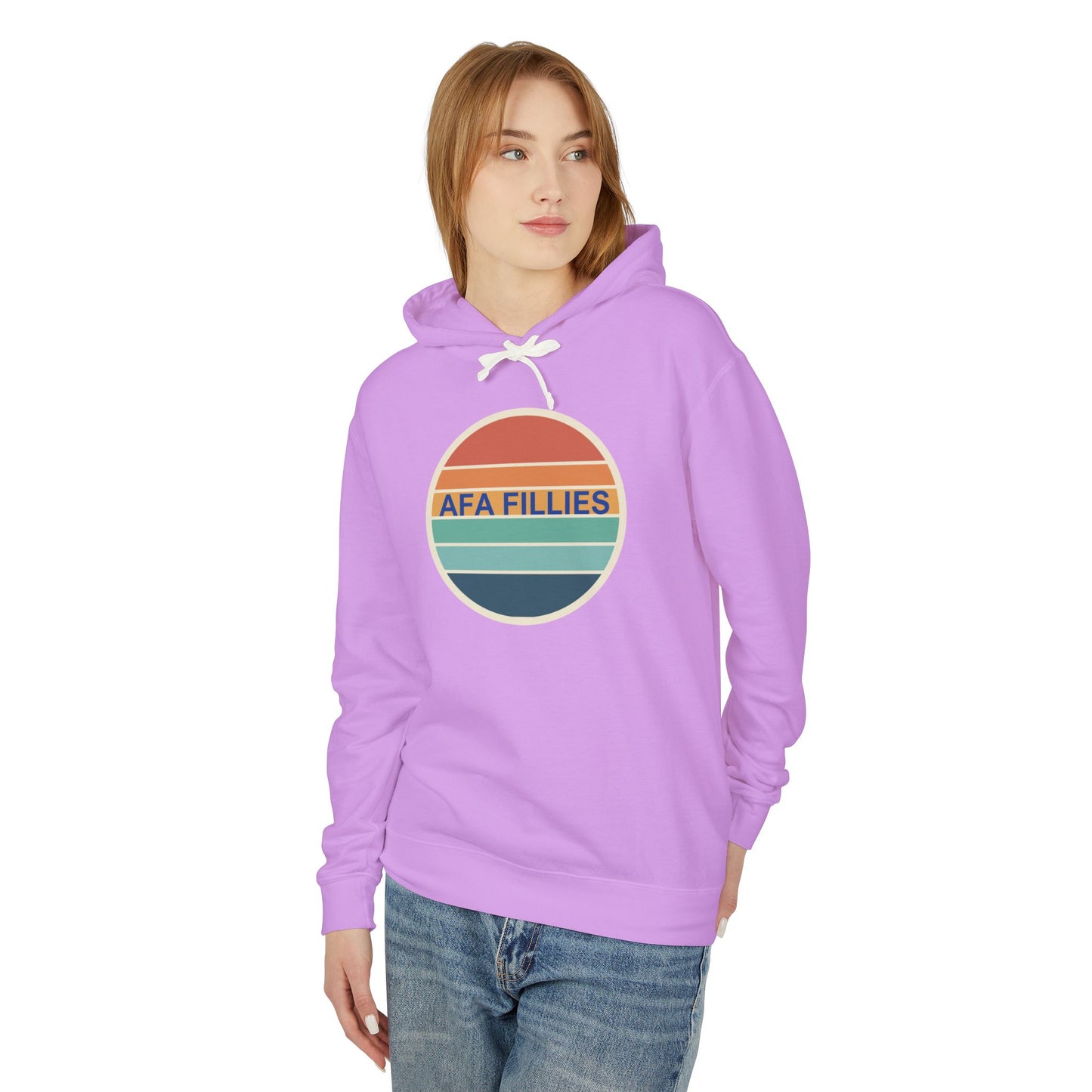 AFA Fillies Retro Aviator Design Lightweight Hoodie - No Front Pocket