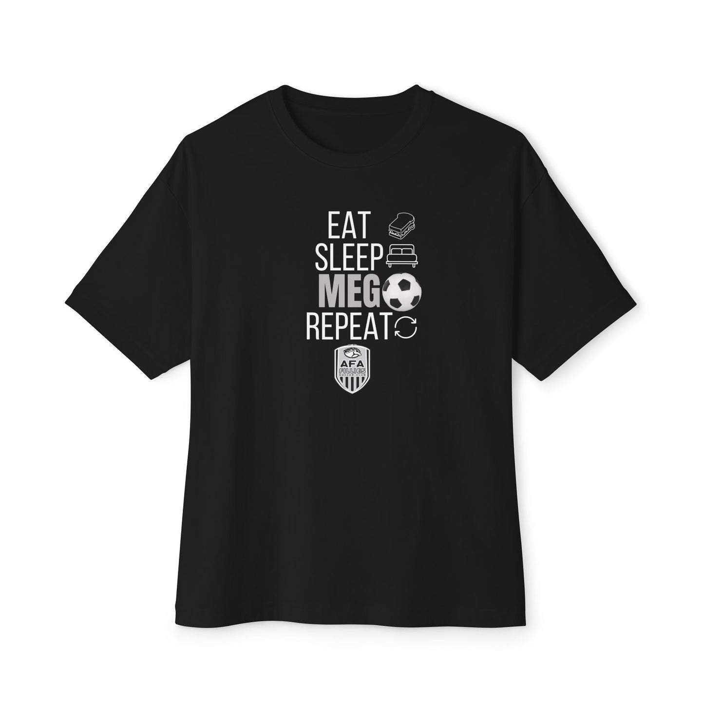 Eat Sleep MEG Repeat Oversized Boxy Tee