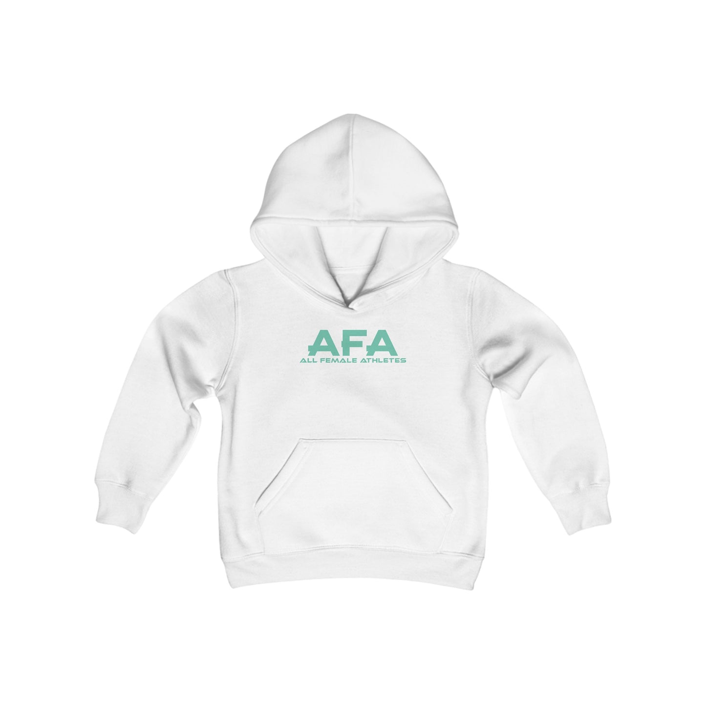 Light Green All Female Athletes Youth Heavy Blend Hooded Sweatshirt