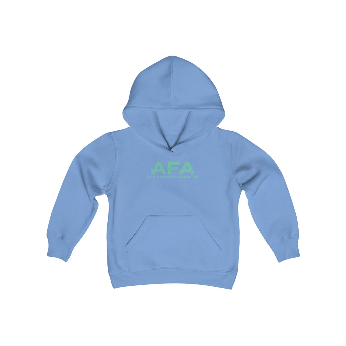 Light Green All Female Athletes Youth Heavy Blend Hooded Sweatshirt