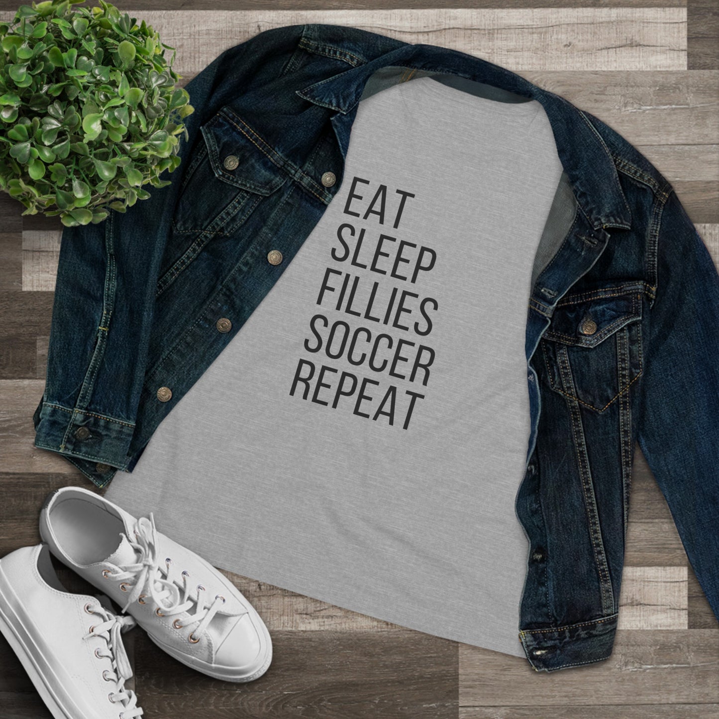 Eat Sleep Fillies Soccer Women's Cotton Tee