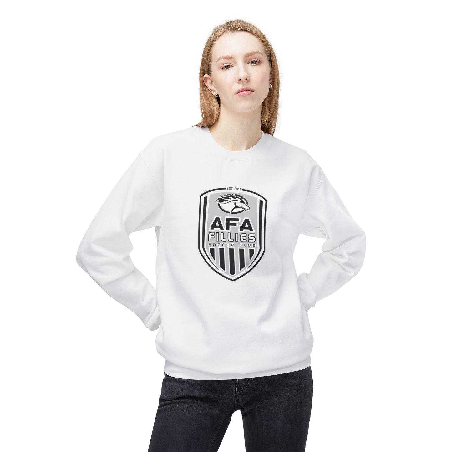 AFA Fillies Shield Midweight Softstyle Fleece Crewneck Sweatshirt