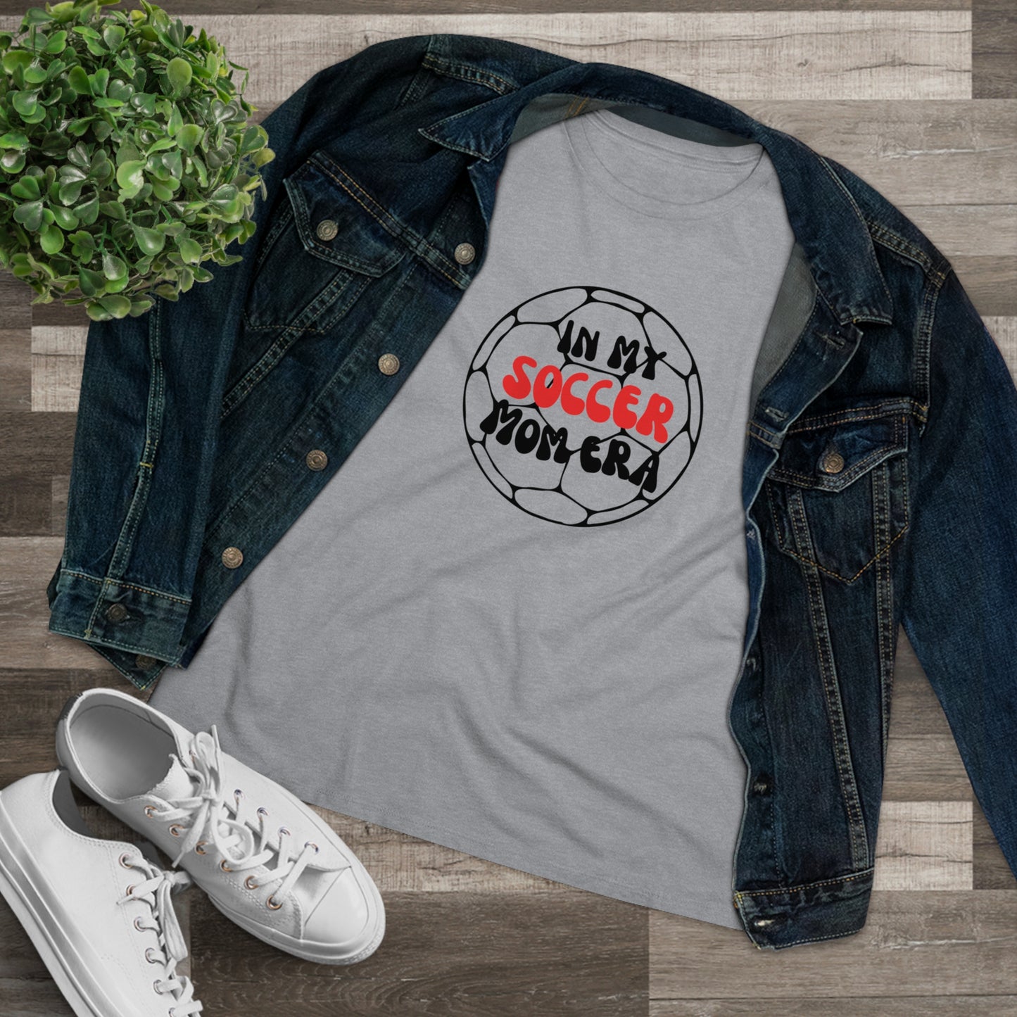 Red In My Soccer Mom Era Women's Cotton Tee