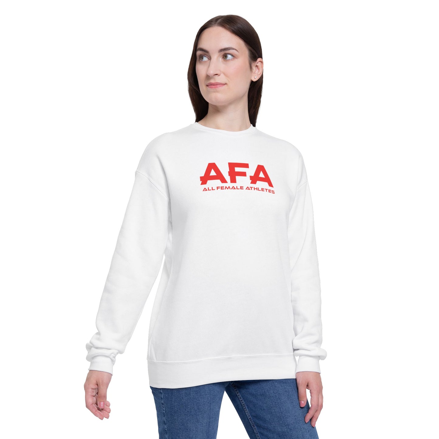 Red All Female Athletes Unisex Drop Shoulder Sweatshirt