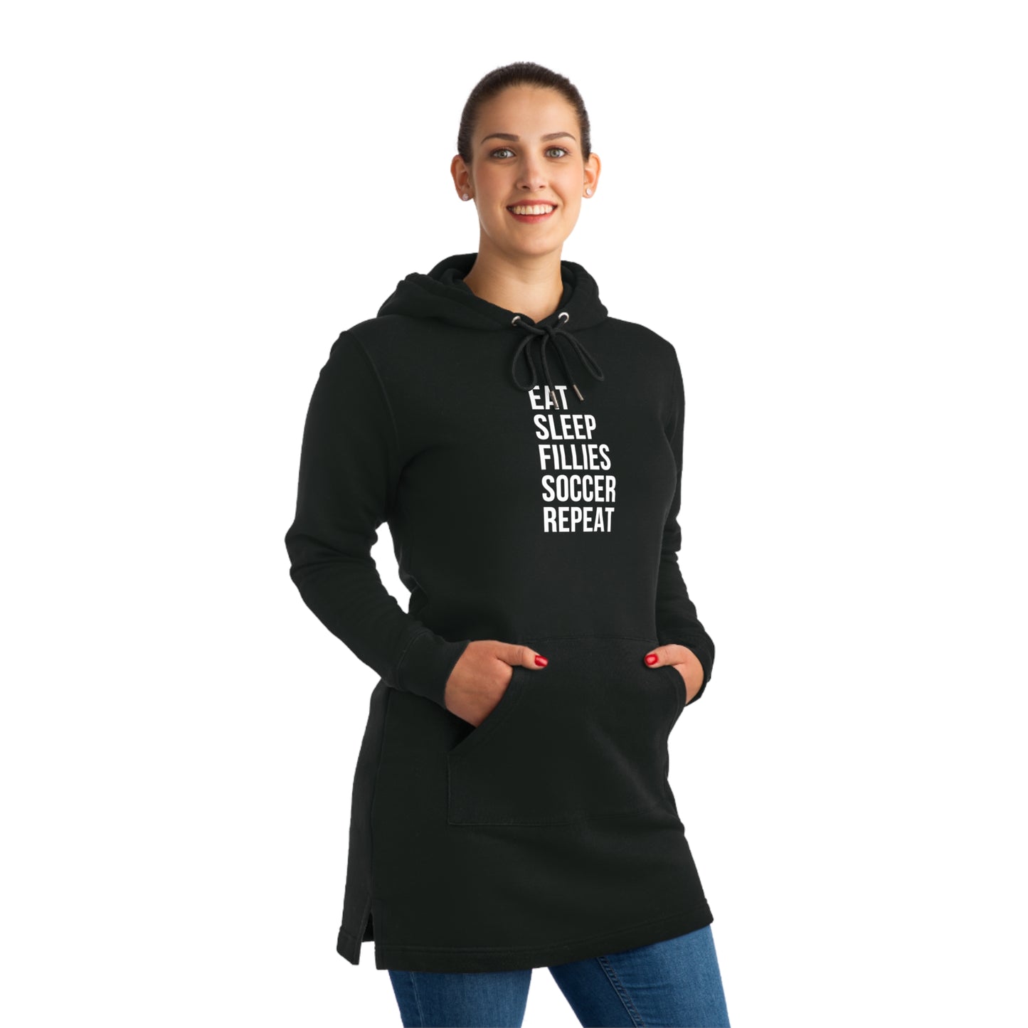 Eat Sleep Fillies Soccer Repeat Streeter Hoodie Dress