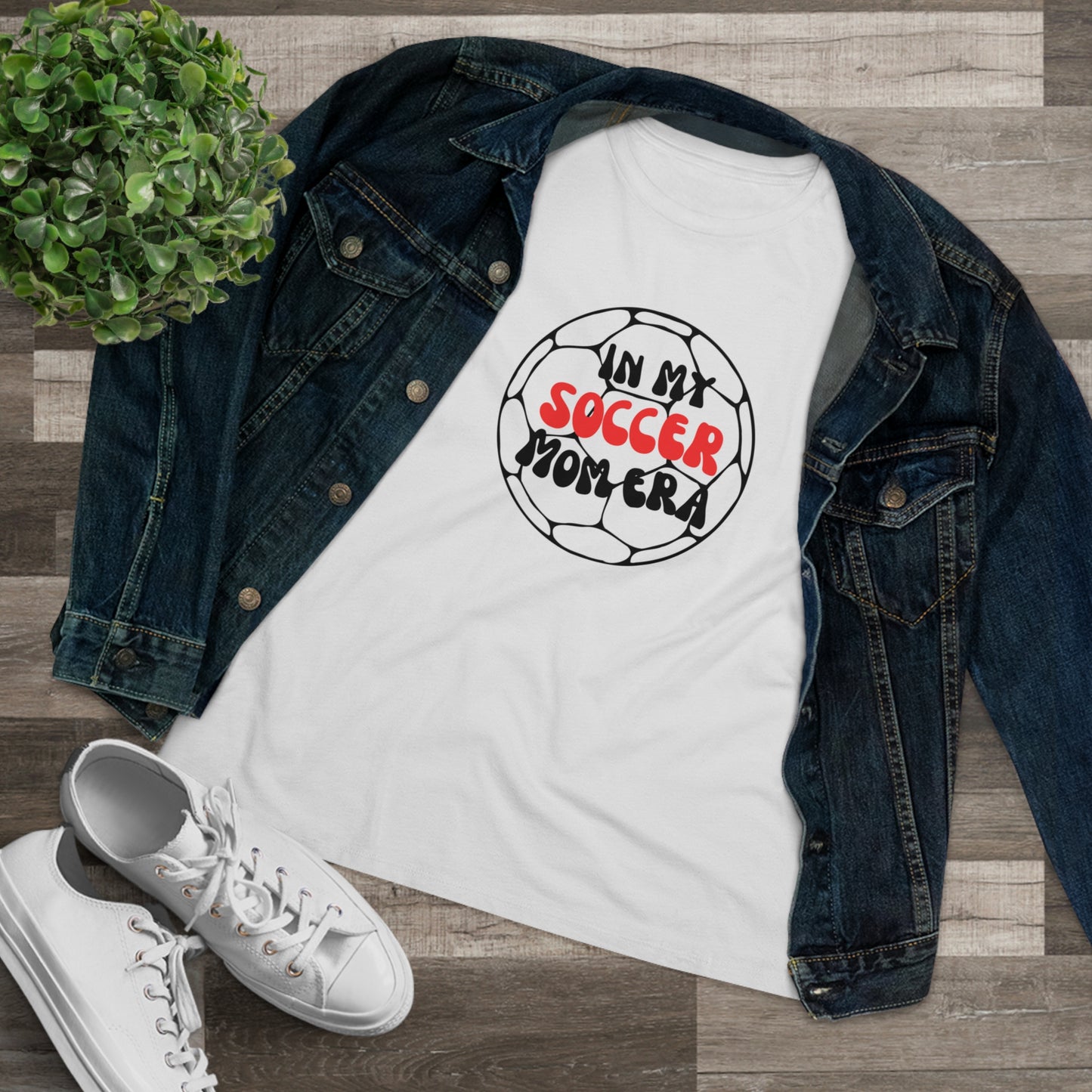 Red In My Soccer Mom Era Women's Cotton Tee