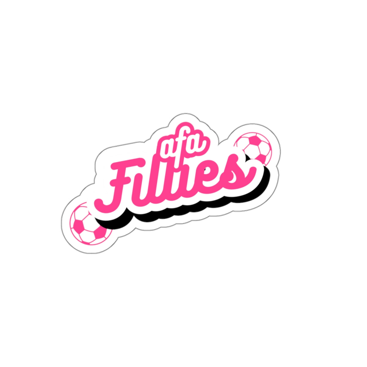 Pink AFA Fillies Kiss-Cut Stickers