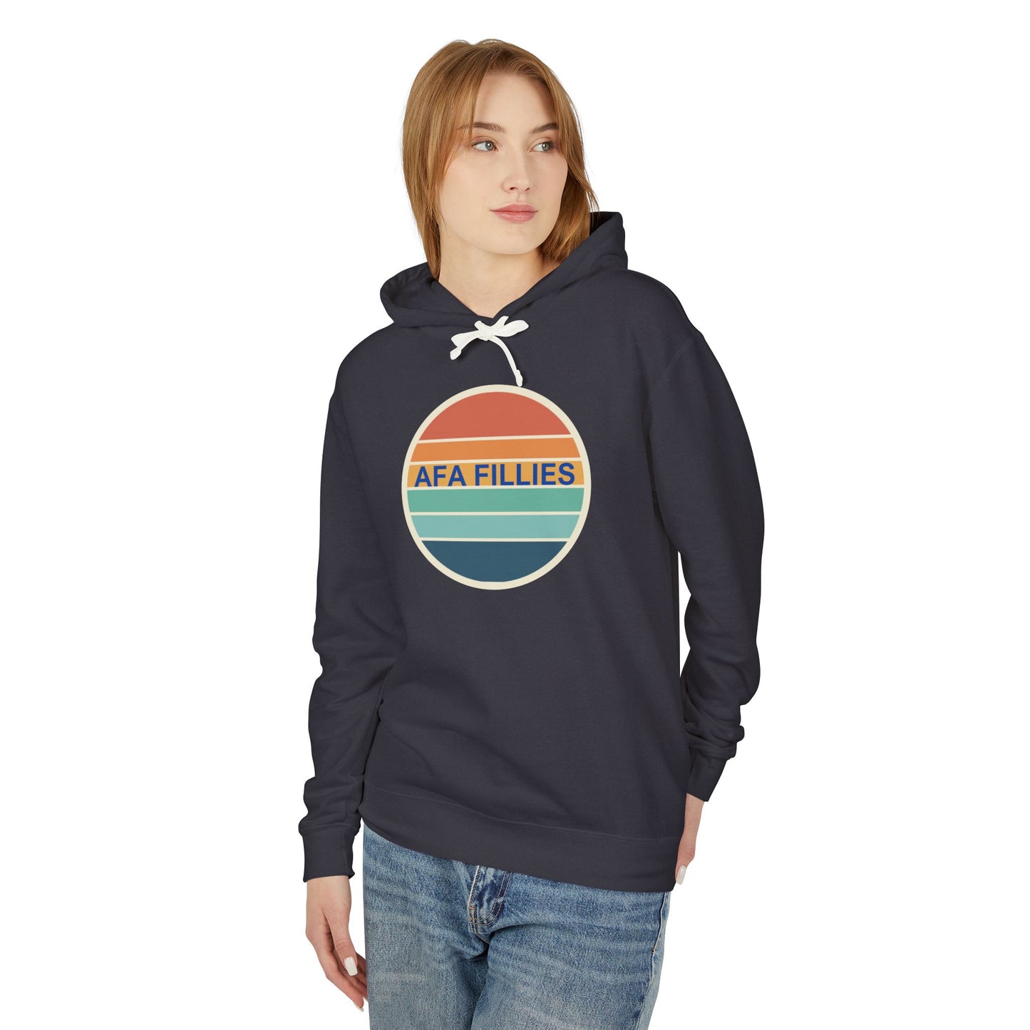 AFA Fillies Retro Aviator Design Lightweight Hoodie - No Front Pocket