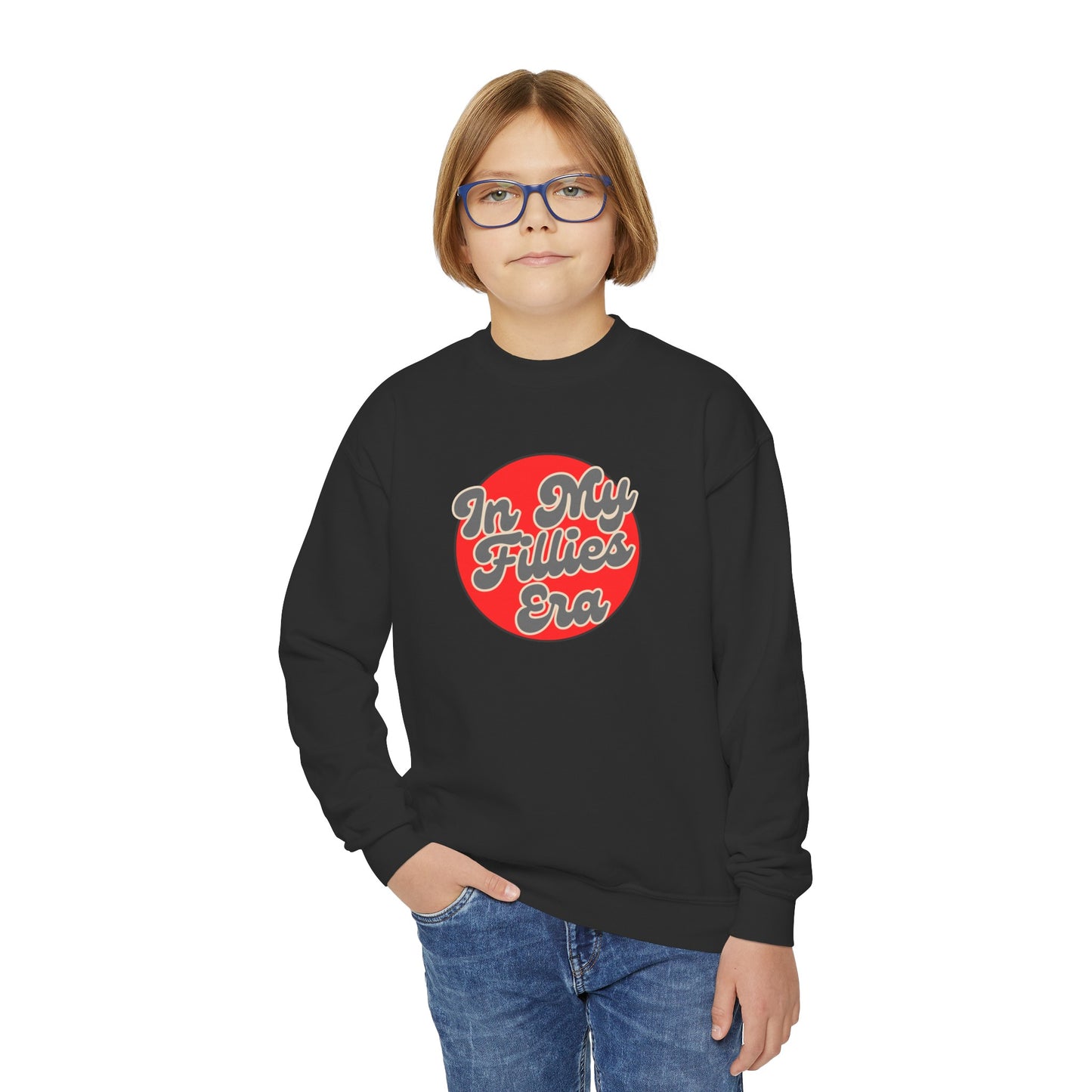 Red In My Fillies Era Youth Crewneck Sweatshirt