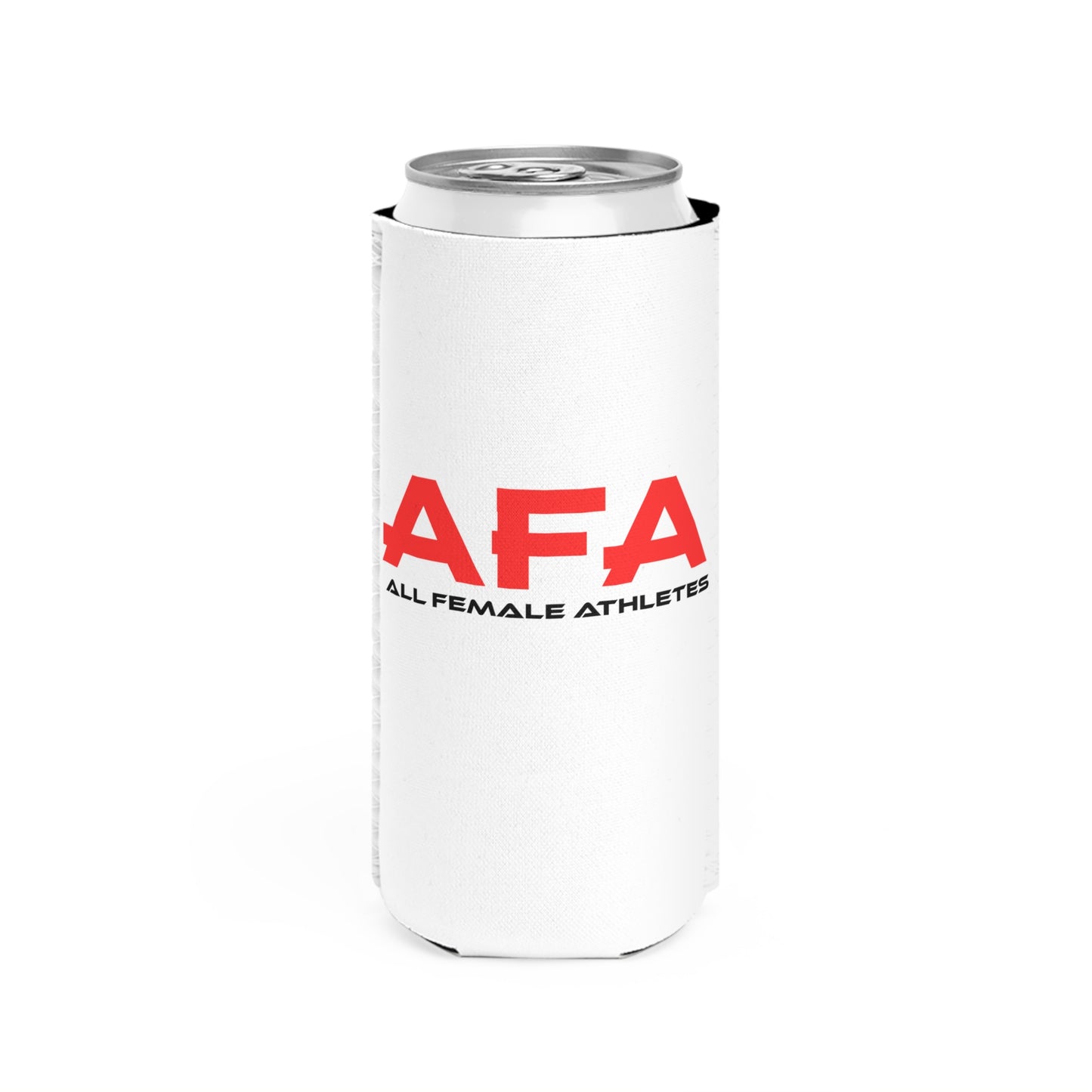 Red and Black All Female Athlete Slim Can Koozie