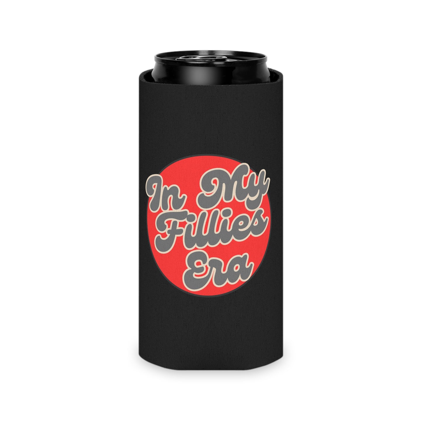 Red Circular In My Fillies Era Can Cooler/Koozie