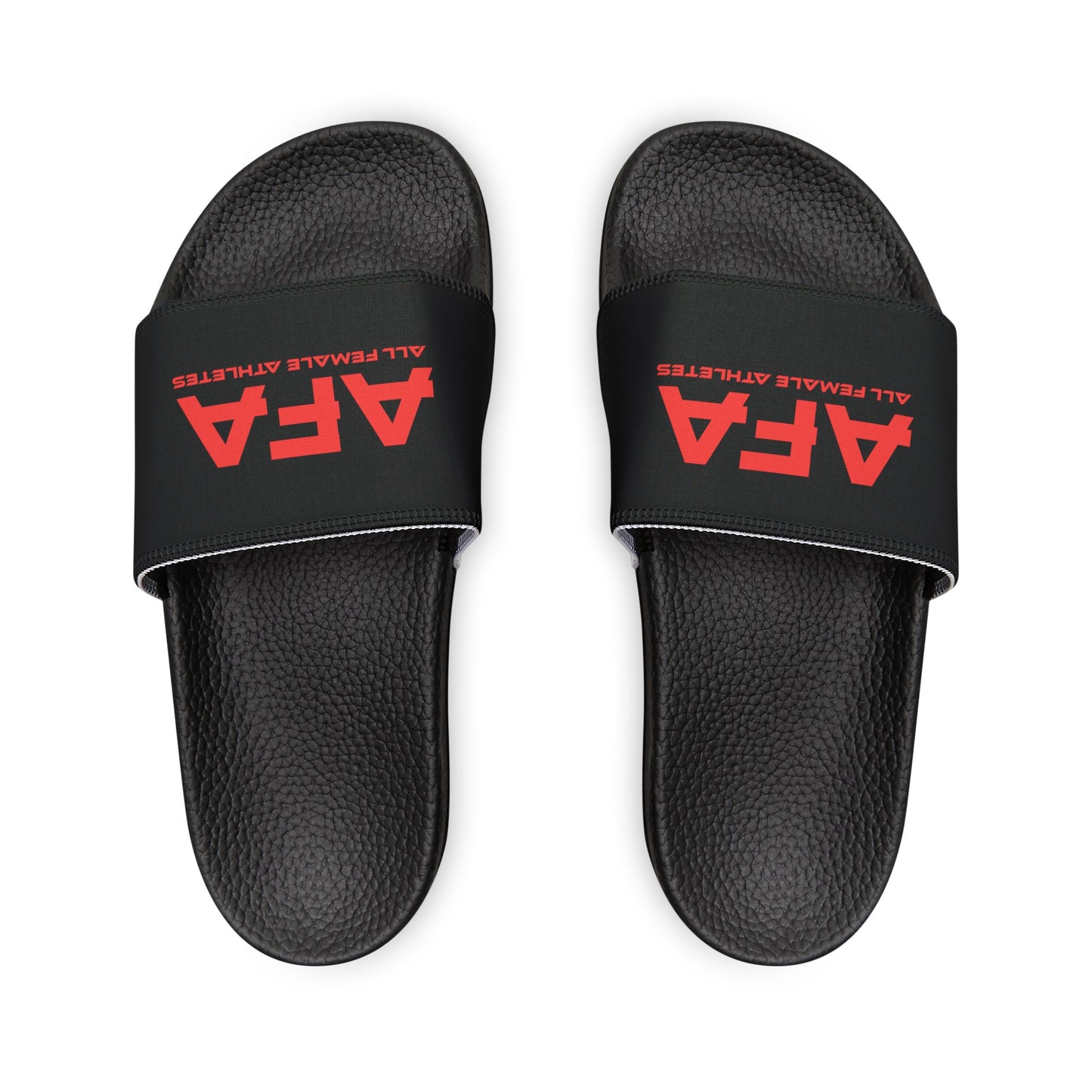 Red All Female Athletes Men's PU Slide Sandals