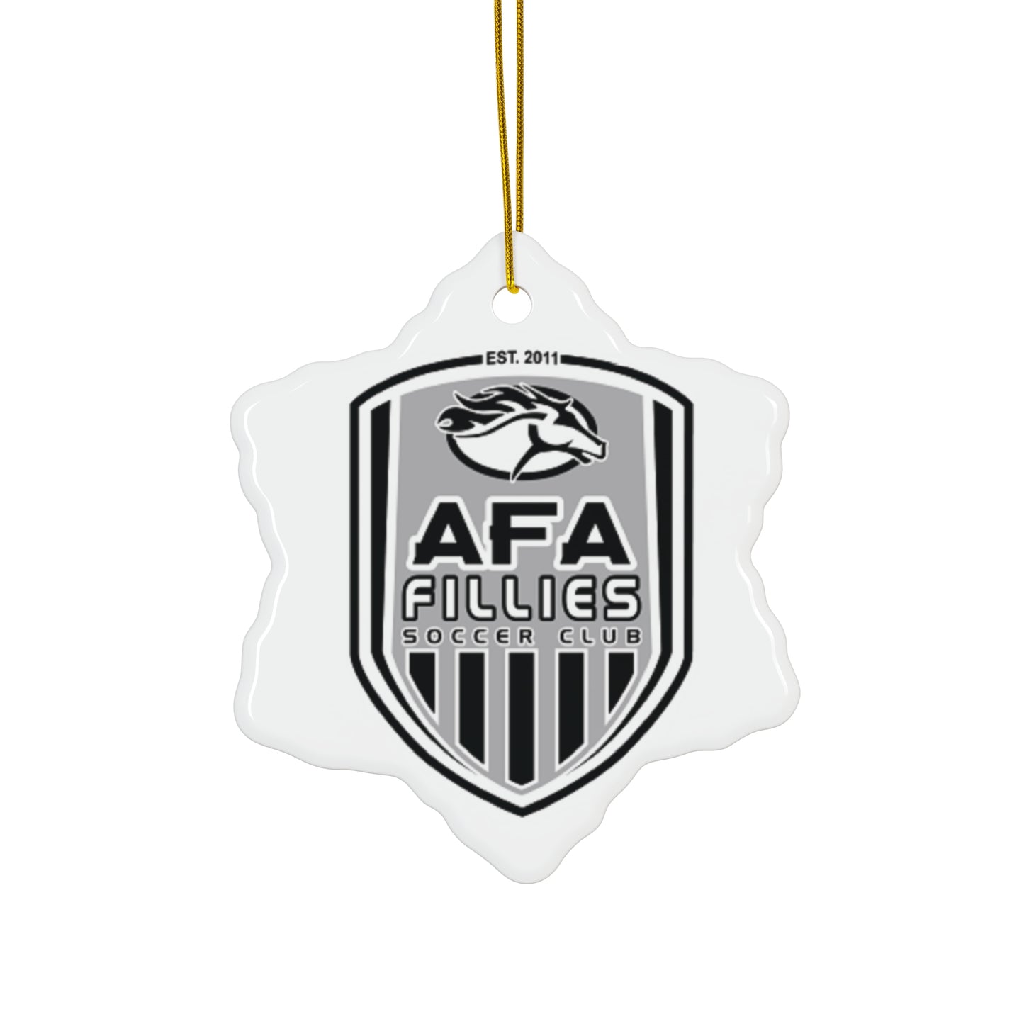 AFA Fillies Shield Ceramic Ornament