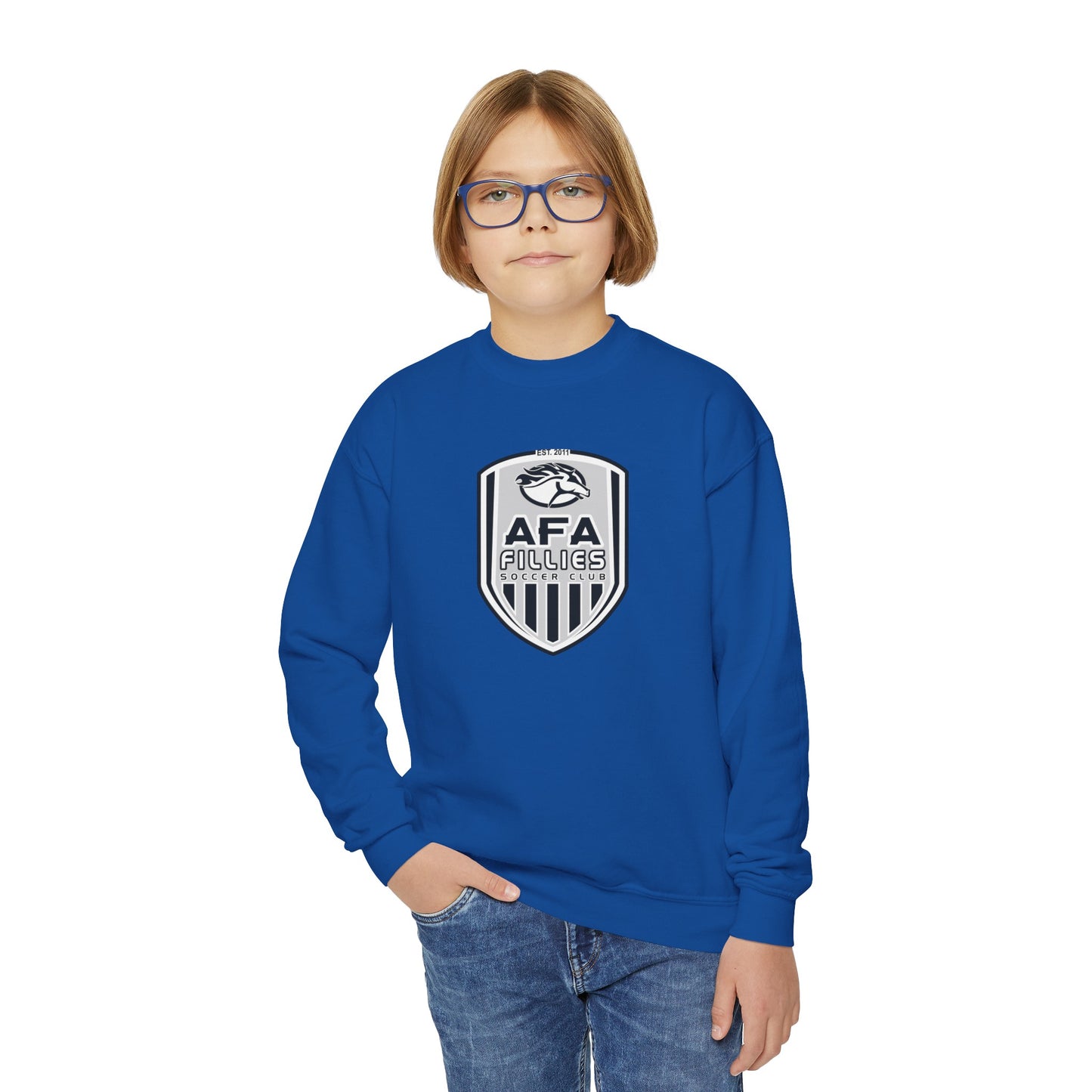 Fillies Shield Youth Crewneck Sweatshirt