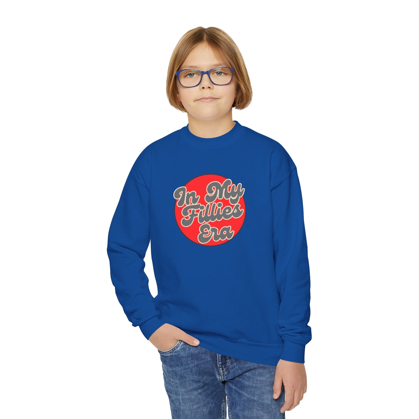 Red In My Fillies Era Youth Crewneck Sweatshirt