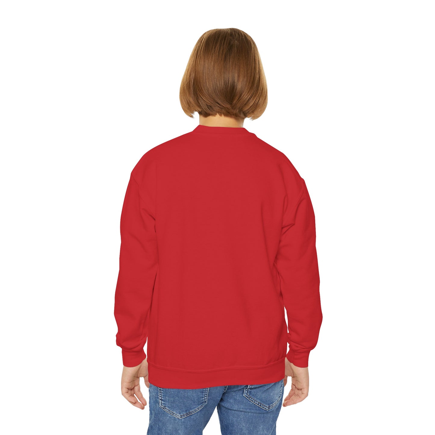 Red All Female Athletes Youth Crewneck Sweatshirt