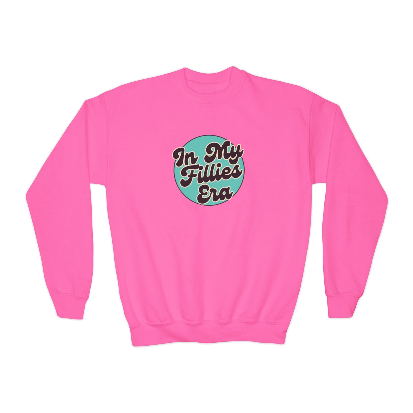 Light Green In My Fillies Era Youth Crewneck Sweatshirt