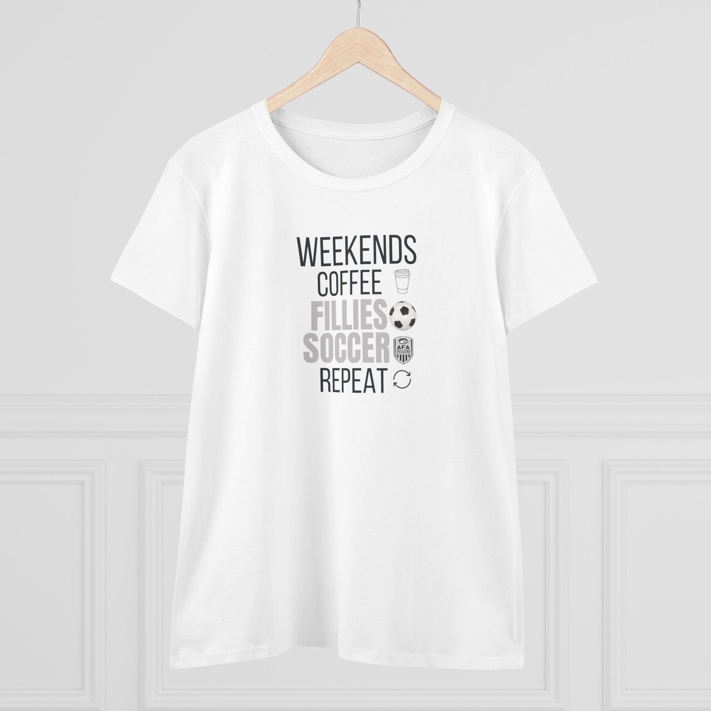 Weekends, Coffee, Fillies Soccer, Repeat Soccer Mom Tee