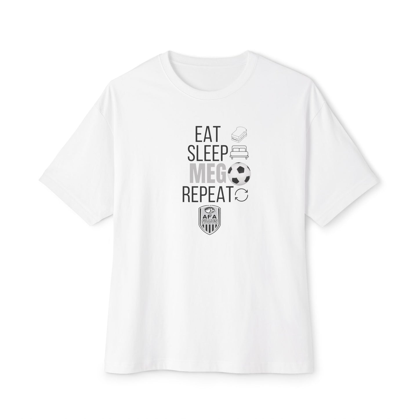 Eat Sleep MEG Repeat Oversized Boxy Tee