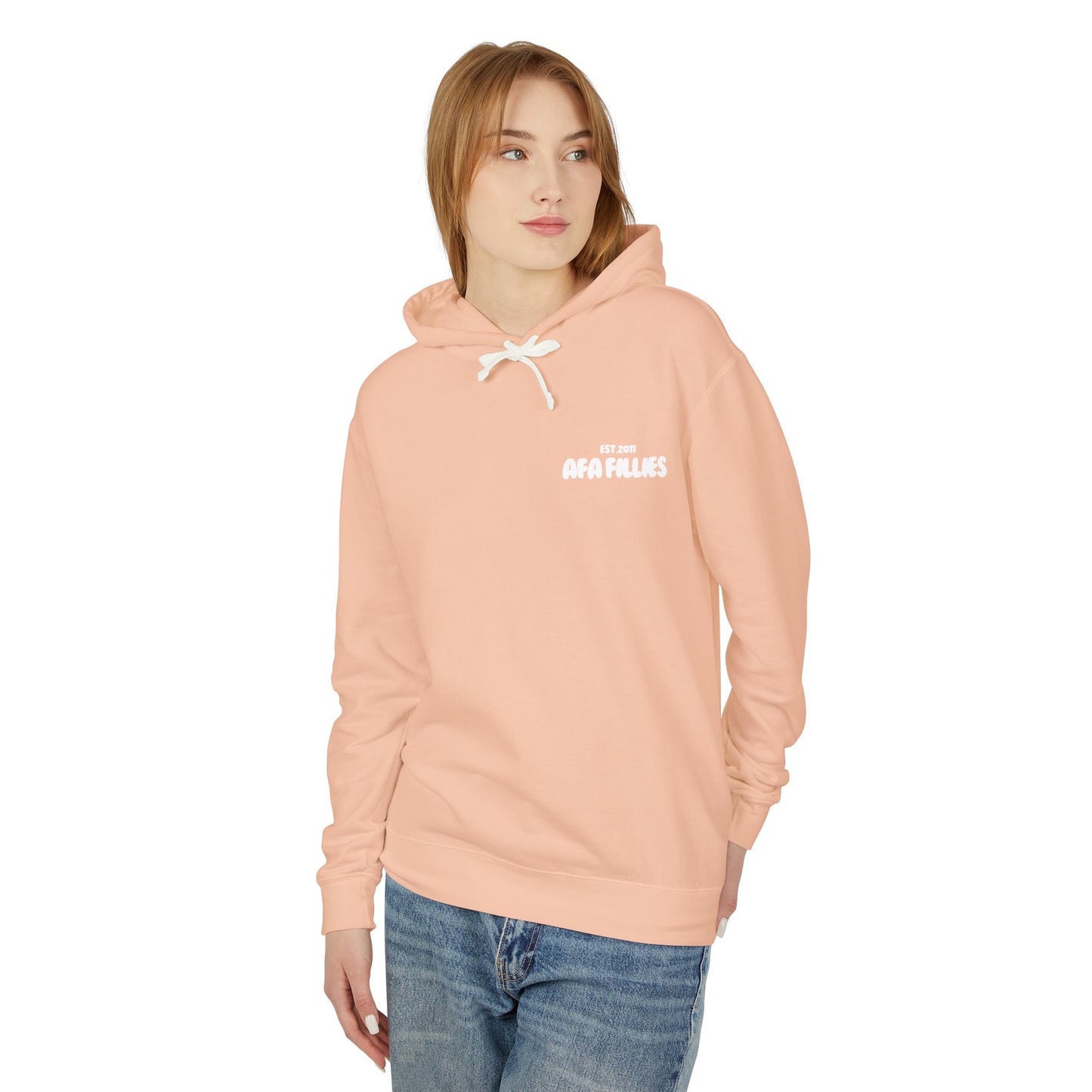 AFA Bubble Font Unisex Lightweight Hooded Sweatshirt-No Front Pocket