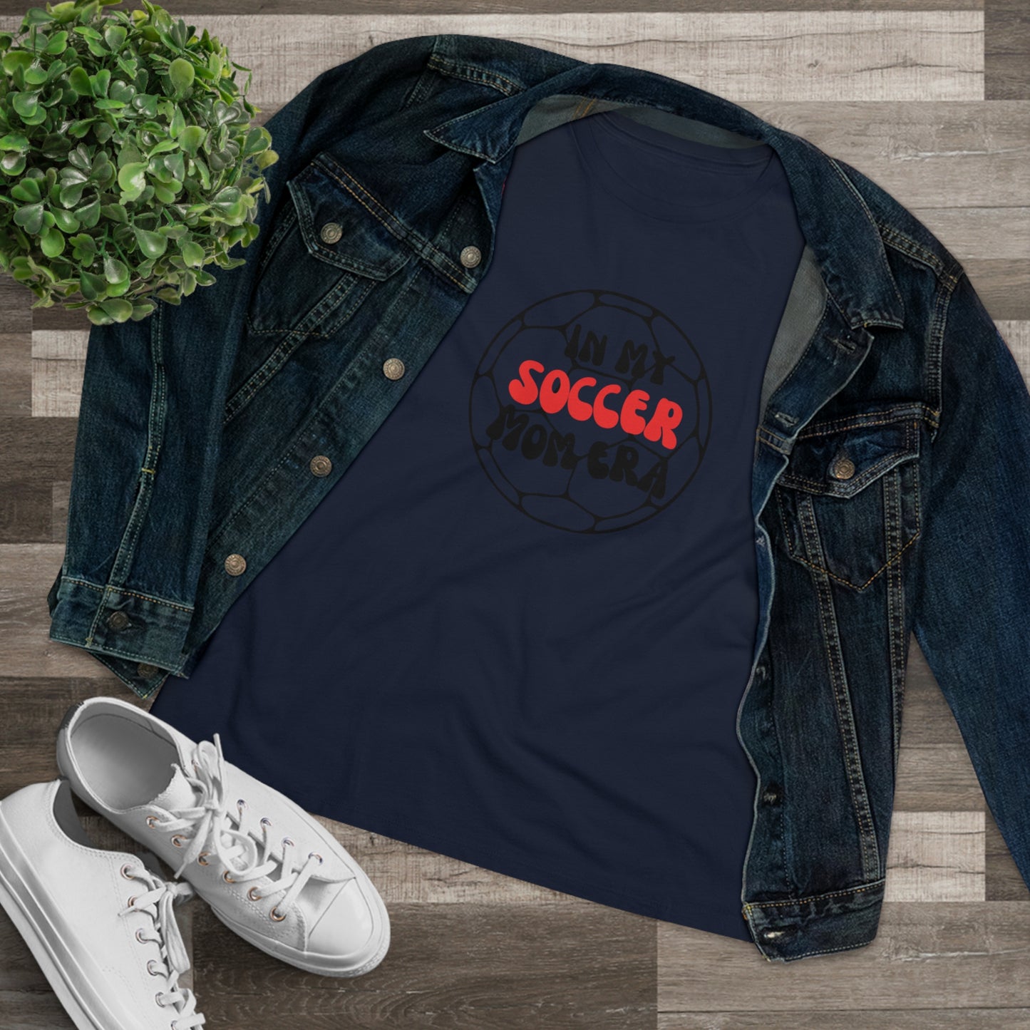 Red In My Soccer Mom Era Women's Cotton Tee