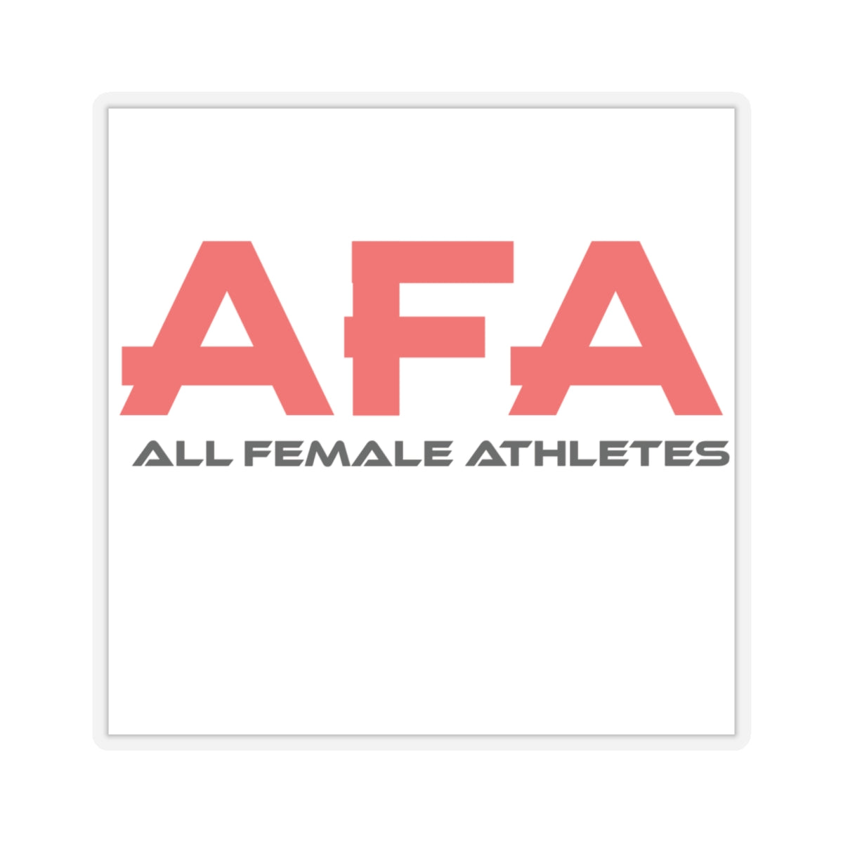 Red All Female Athletes Stickers