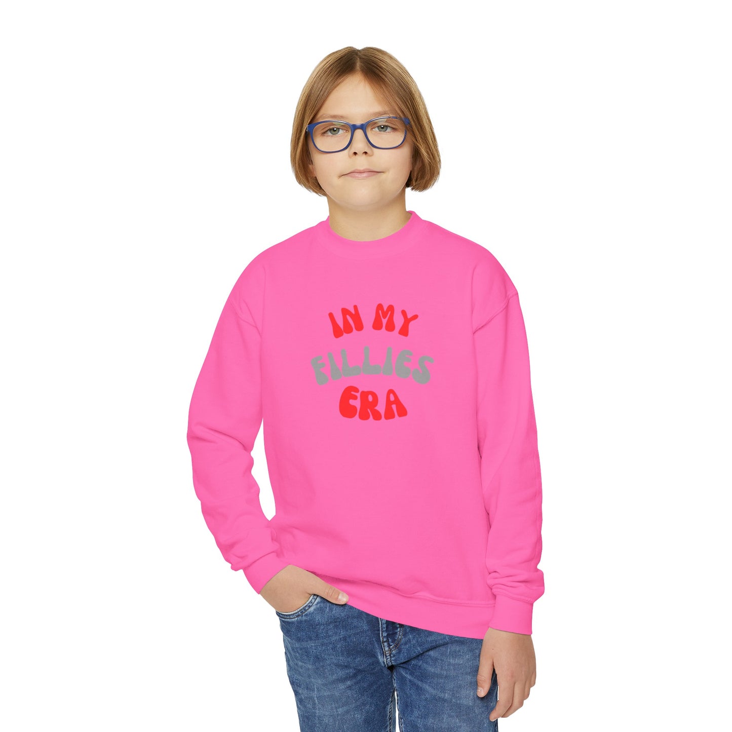 Red In My Fillies Era Youth Crewneck Sweatshirt