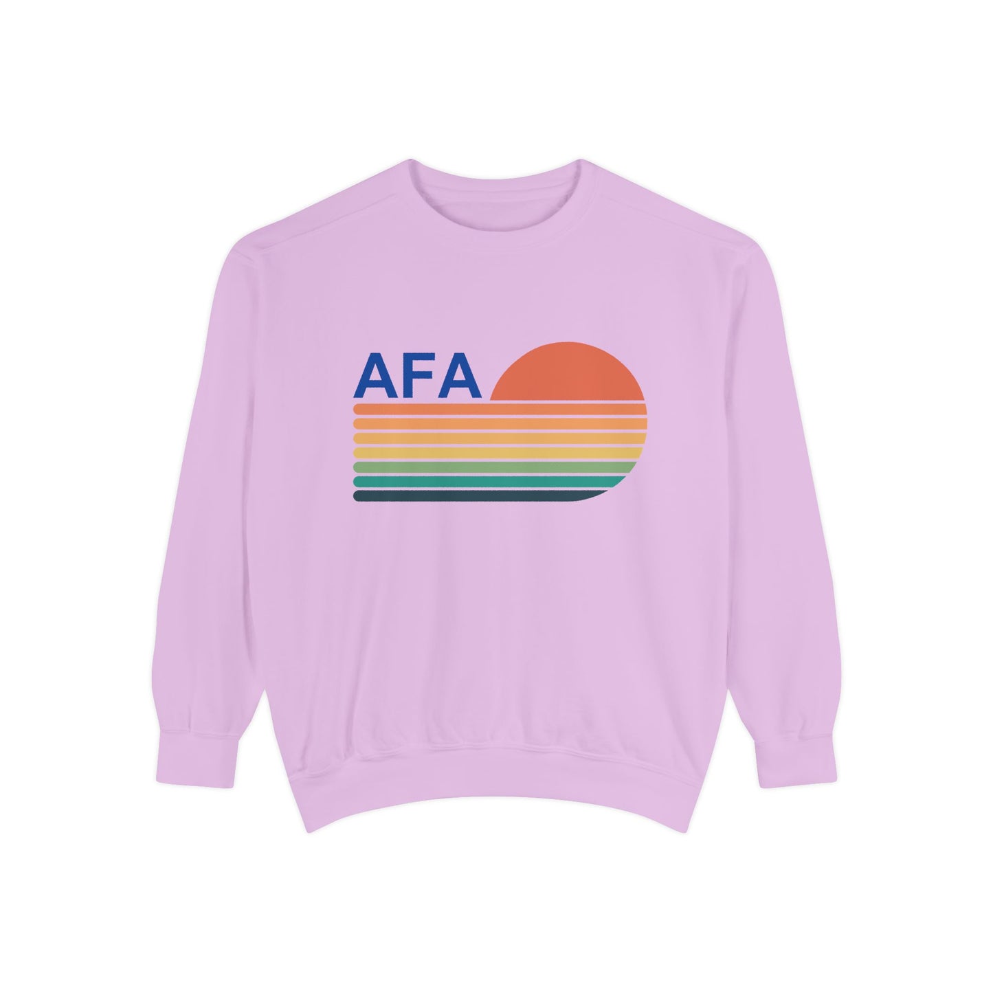 Retro Sunset Gradient Aviator Unisex Sweatshirt with 'AFA' Design