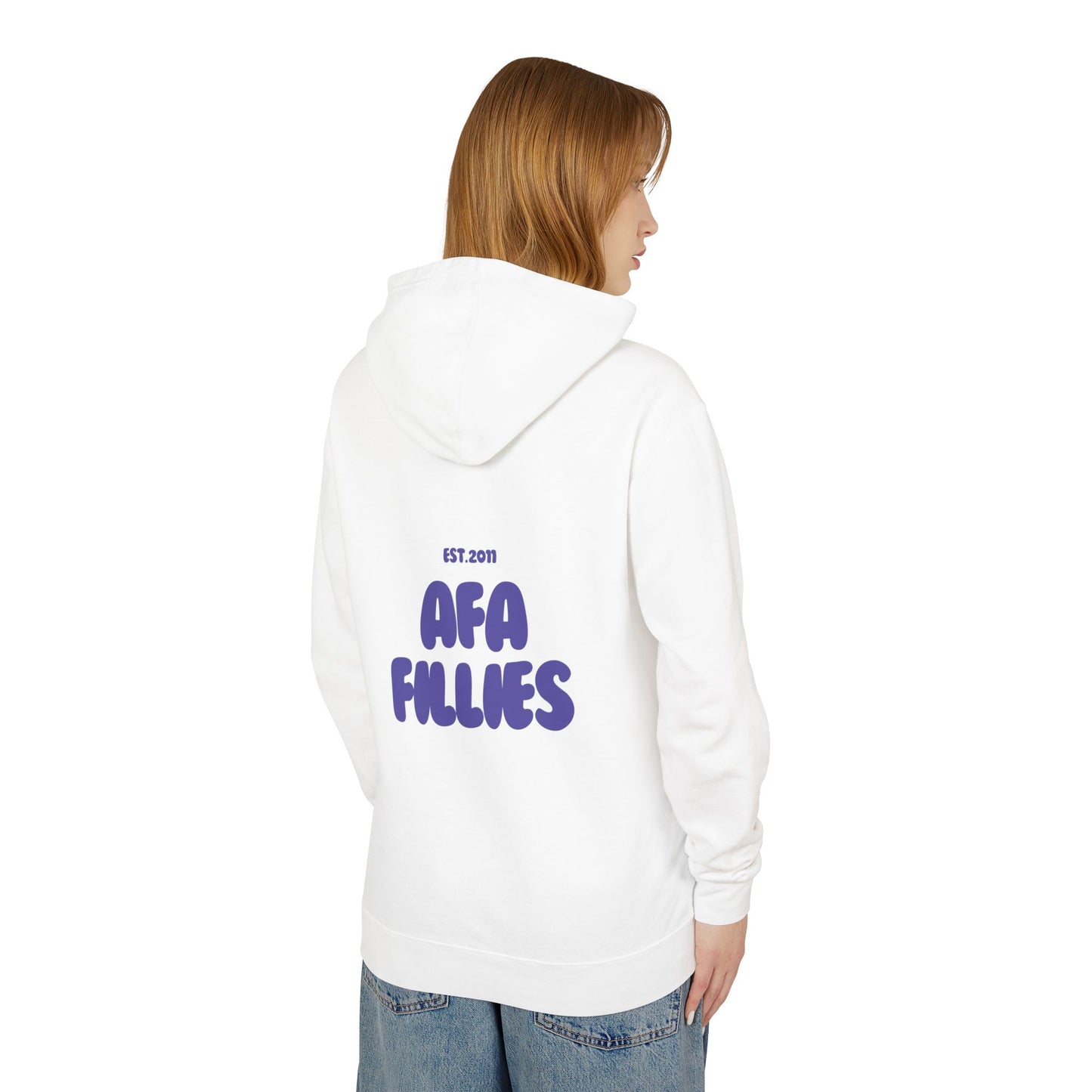 AFA Bubble Font Unisex Lightweight Hooded Sweatshirt-No Front Pocket