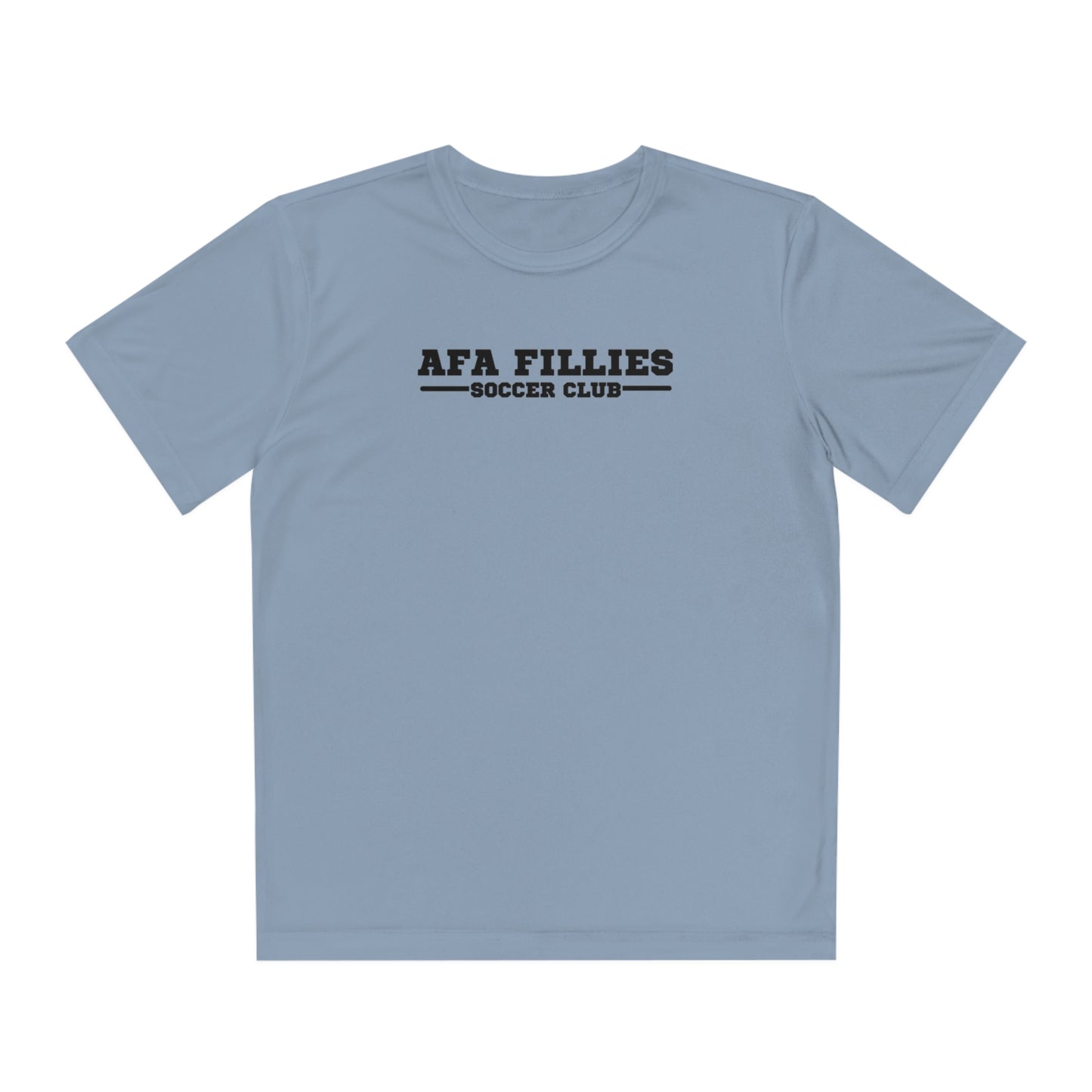 White AFA Fillies Youth Breathable PerformanceTee