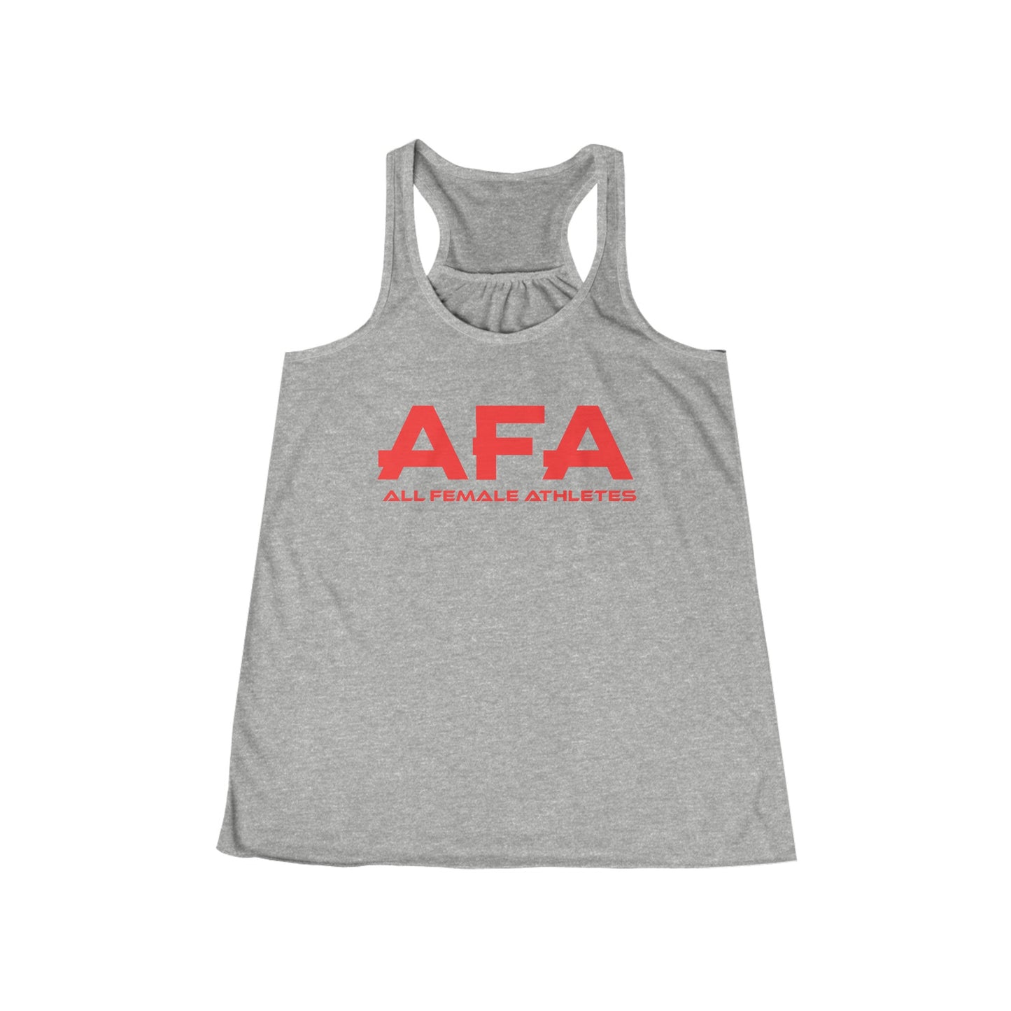 Red All Female Athletes Women's Flowy Racerback Tank