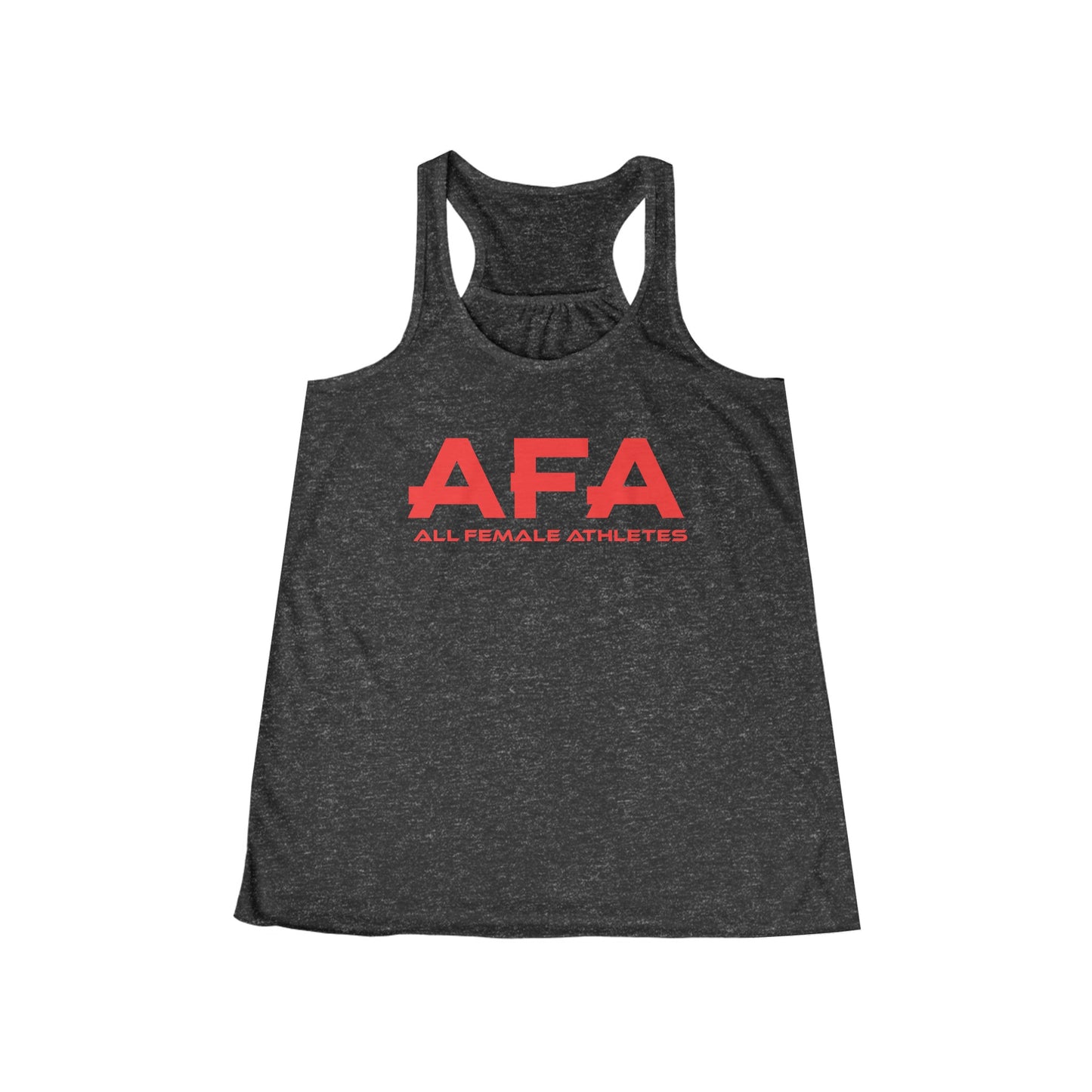 Red All Female Athletes Women's Flowy Racerback Tank