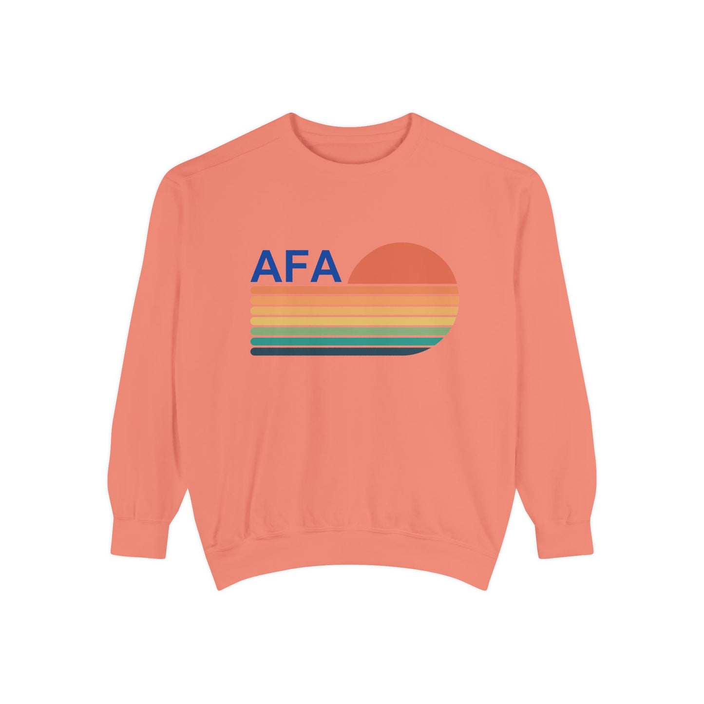 Retro Sunset Gradient Aviator Unisex Sweatshirt with 'AFA' Design