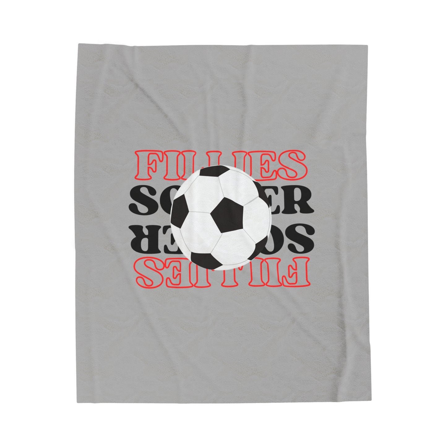 Fillies Soccer Mirror Image Velveteen Plush Blanket