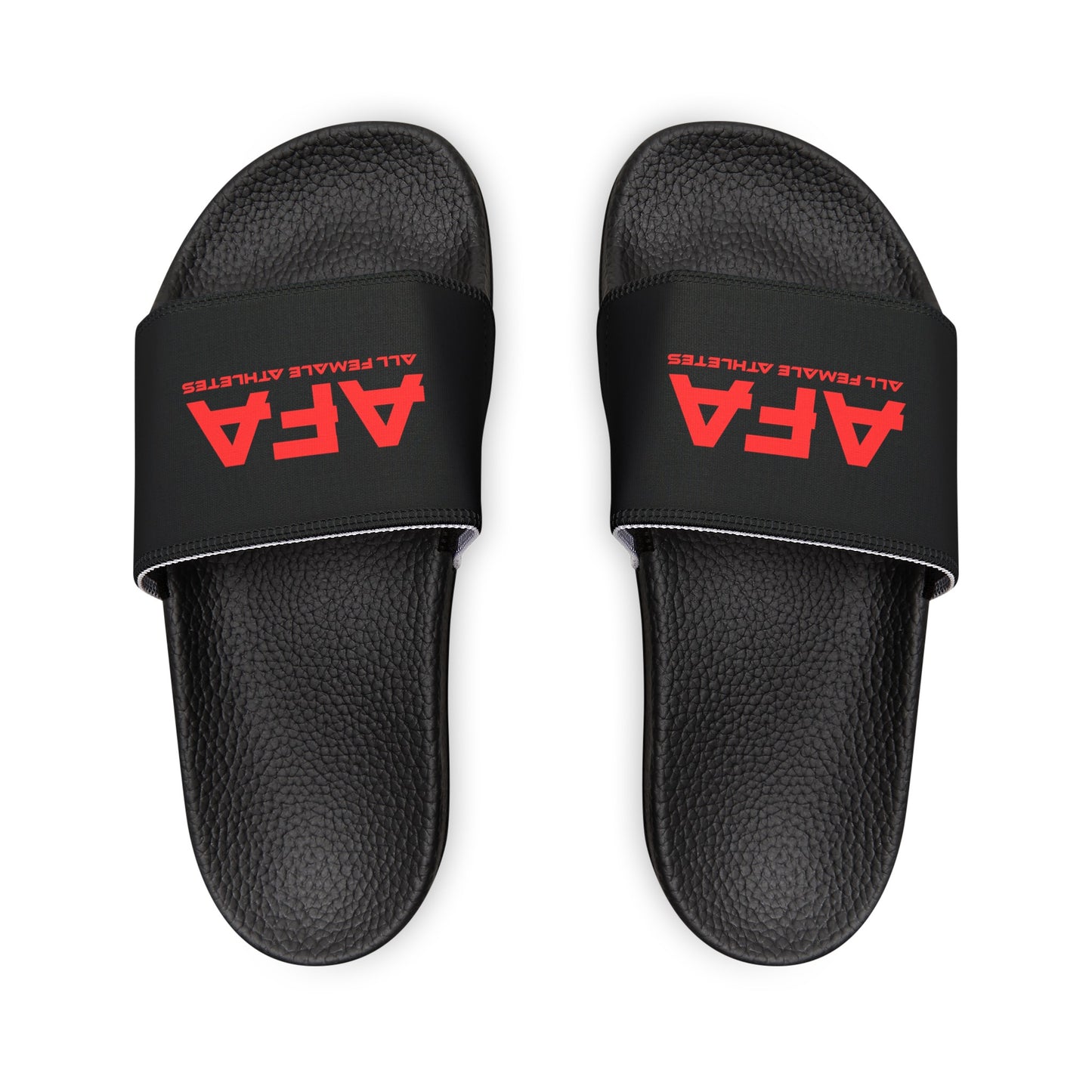 Red All Female Athletes Youth PU Slide Sandals