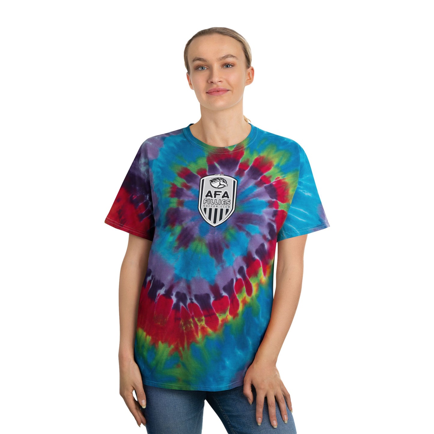 Filliesh Shield Pastel Tie-Dye Tee with Spiral Design