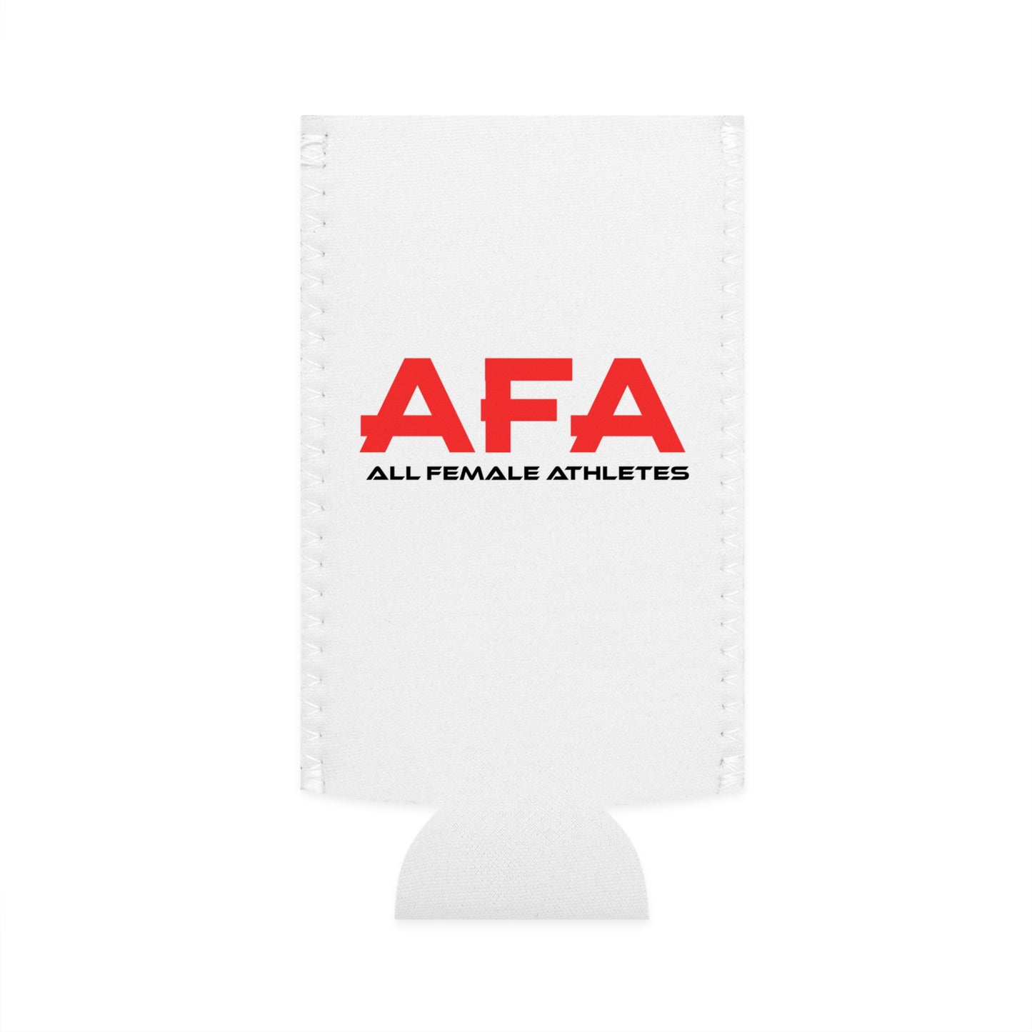 Red and Black All Female Athlete Slim Can Koozie