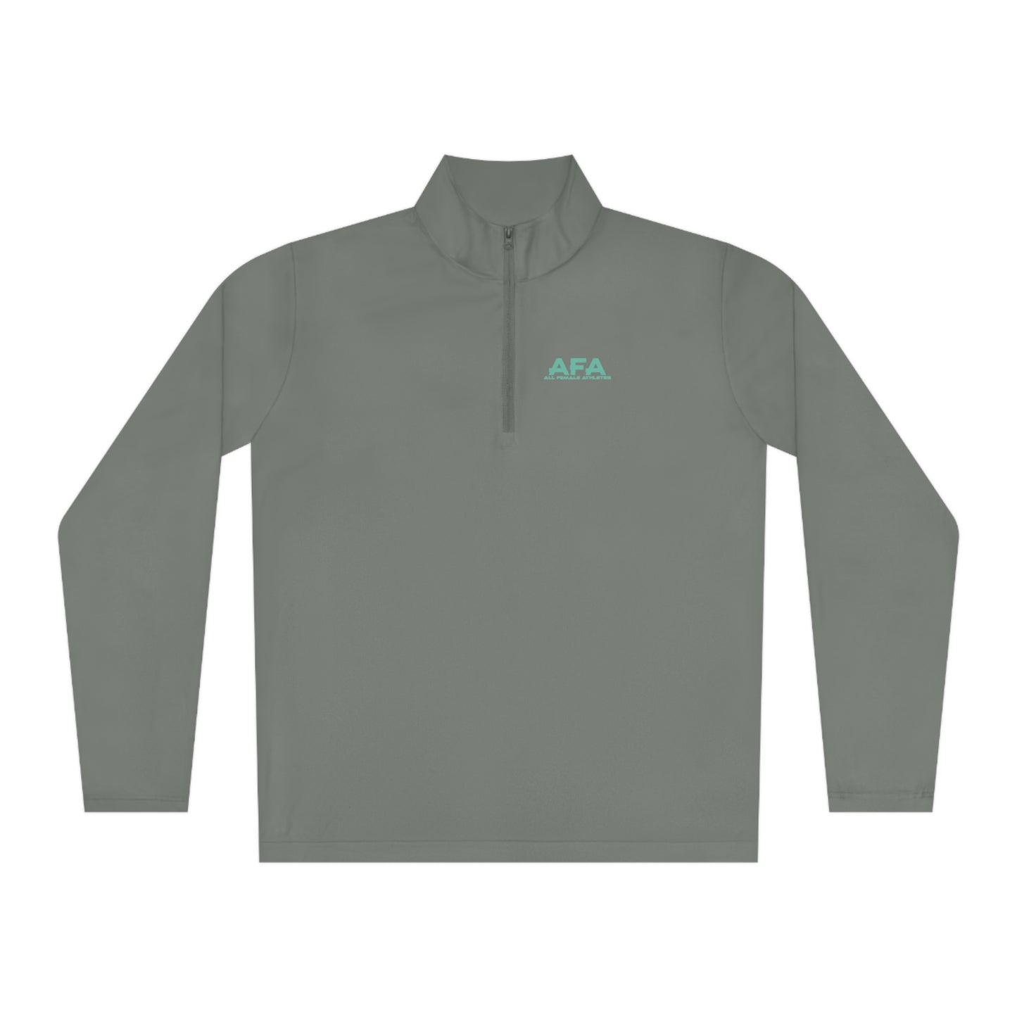 Teal All Female Athletes Unisex Quarter-Zip Pullover