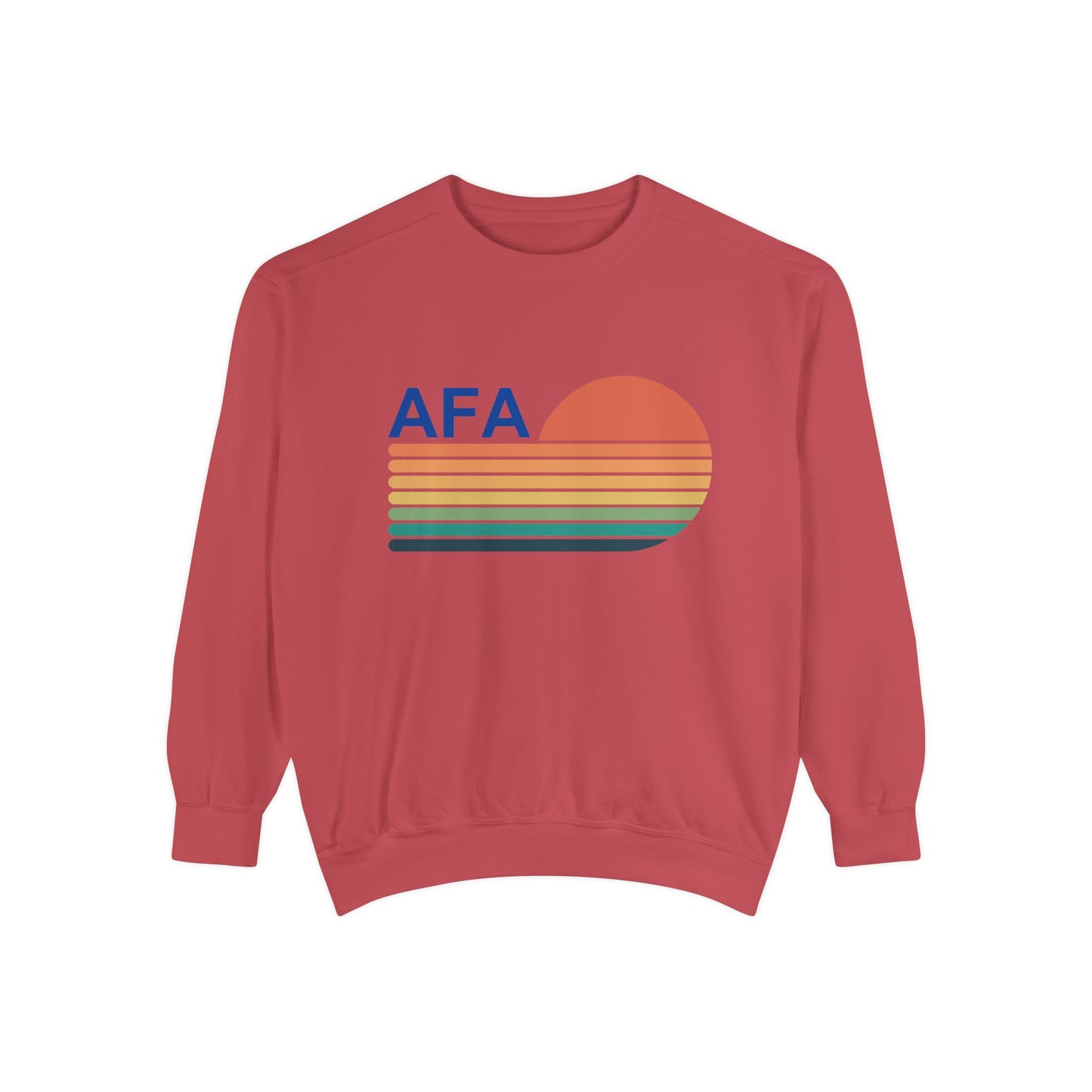 Retro Sunset Gradient Aviator Unisex Sweatshirt with 'AFA' Design