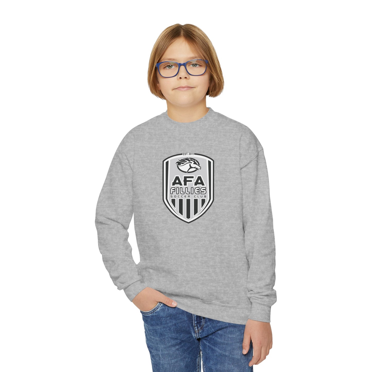 Fillies Shield Youth Crewneck Sweatshirt