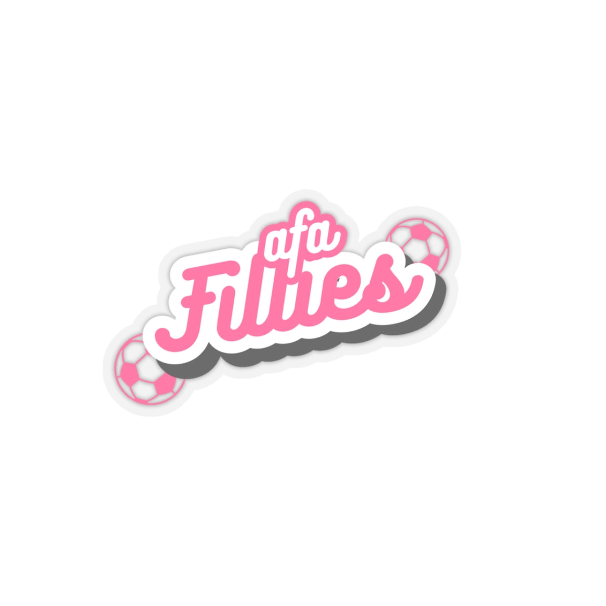 Pink AFA Fillies Kiss-Cut Stickers