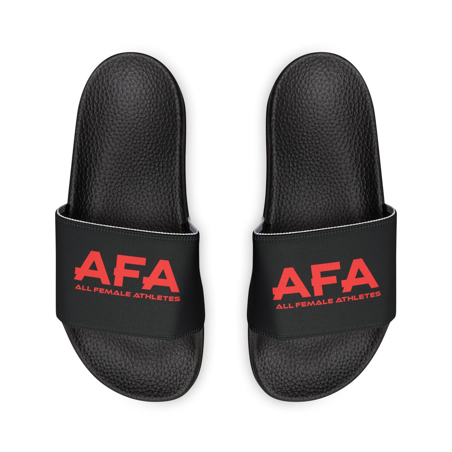 Red All Female Athletes Men's PU Slide Sandals