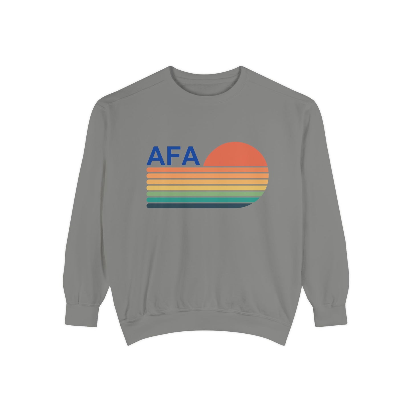 Retro Sunset Gradient Aviator Unisex Sweatshirt with 'AFA' Design